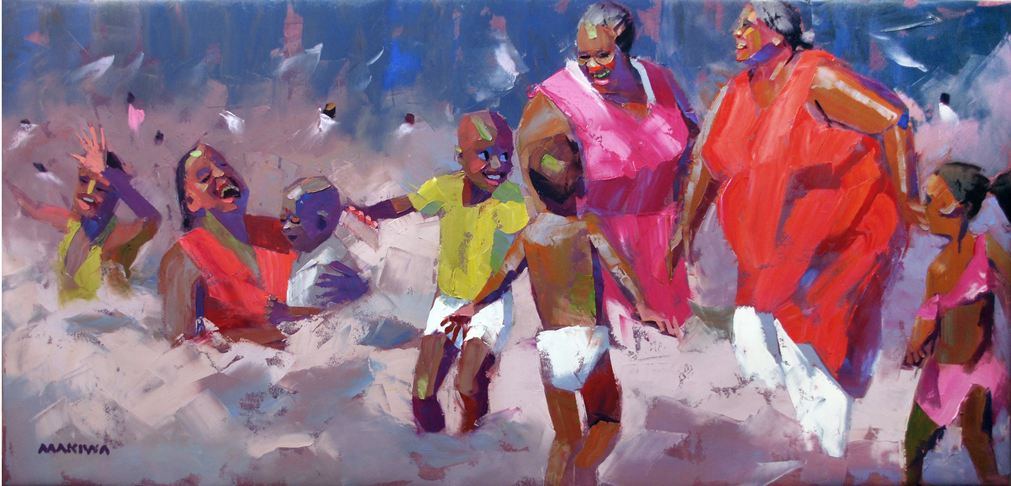 Joy Finds Us Oil On Canvas 80x170cm