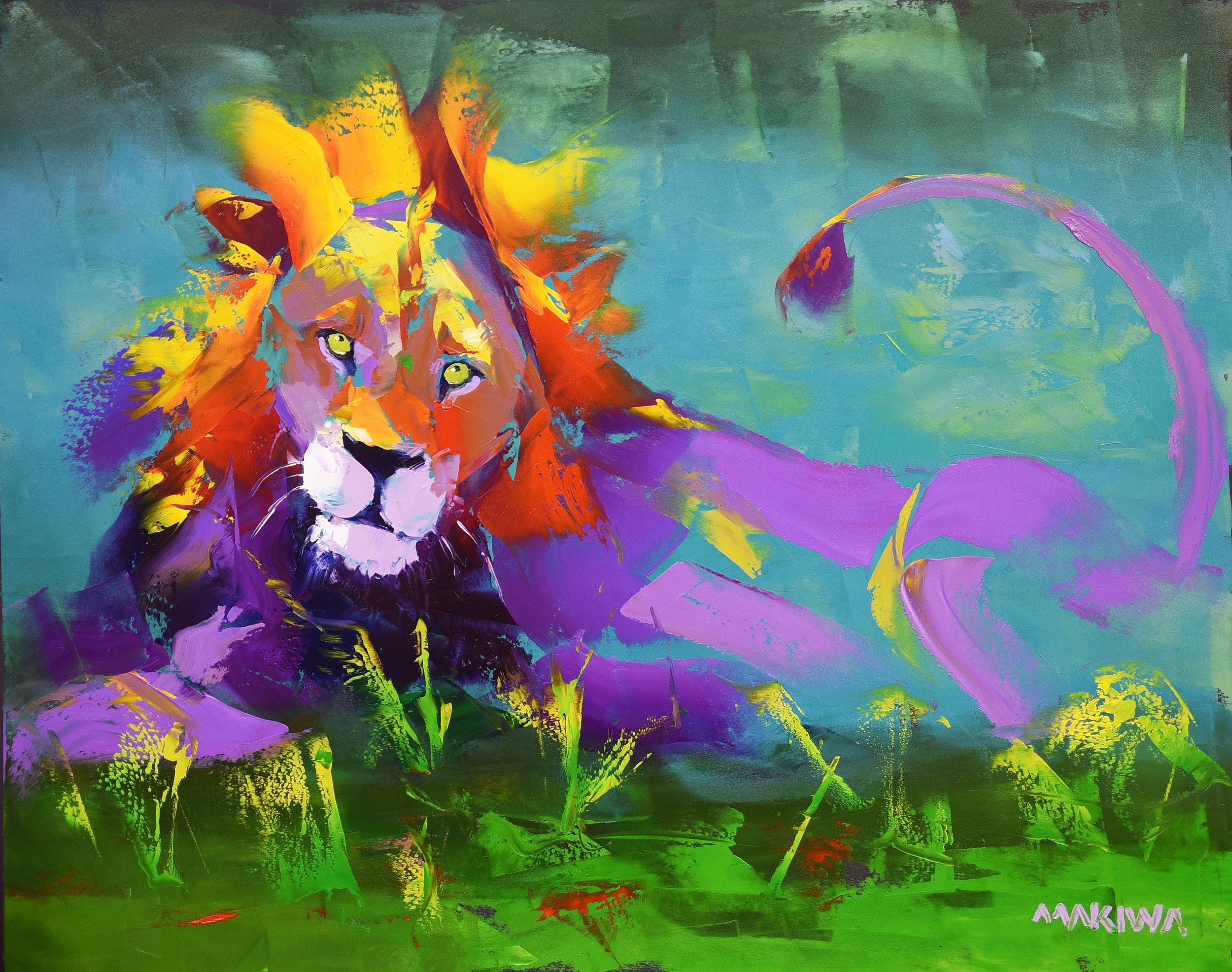 King At Rest 56x71cm Oil on Canvas