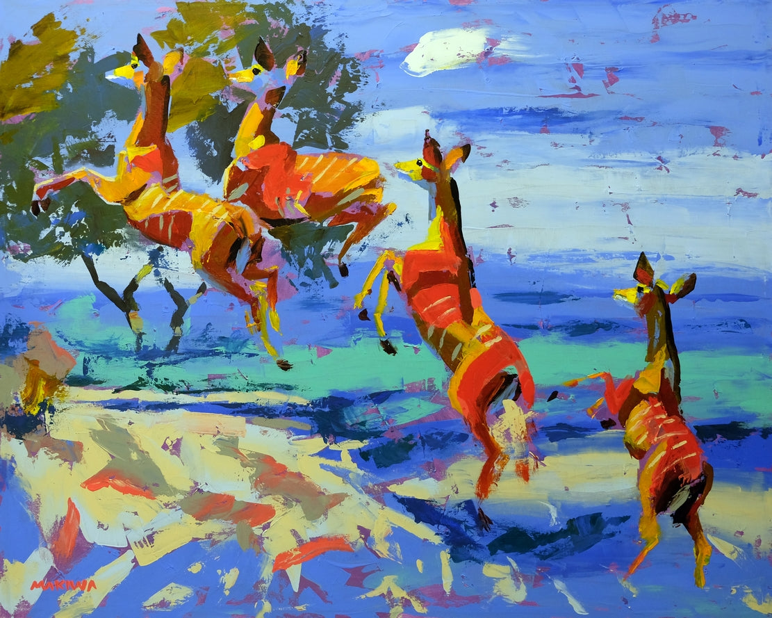 Kudu Celebration 120x150cm Acrylic on Canvas