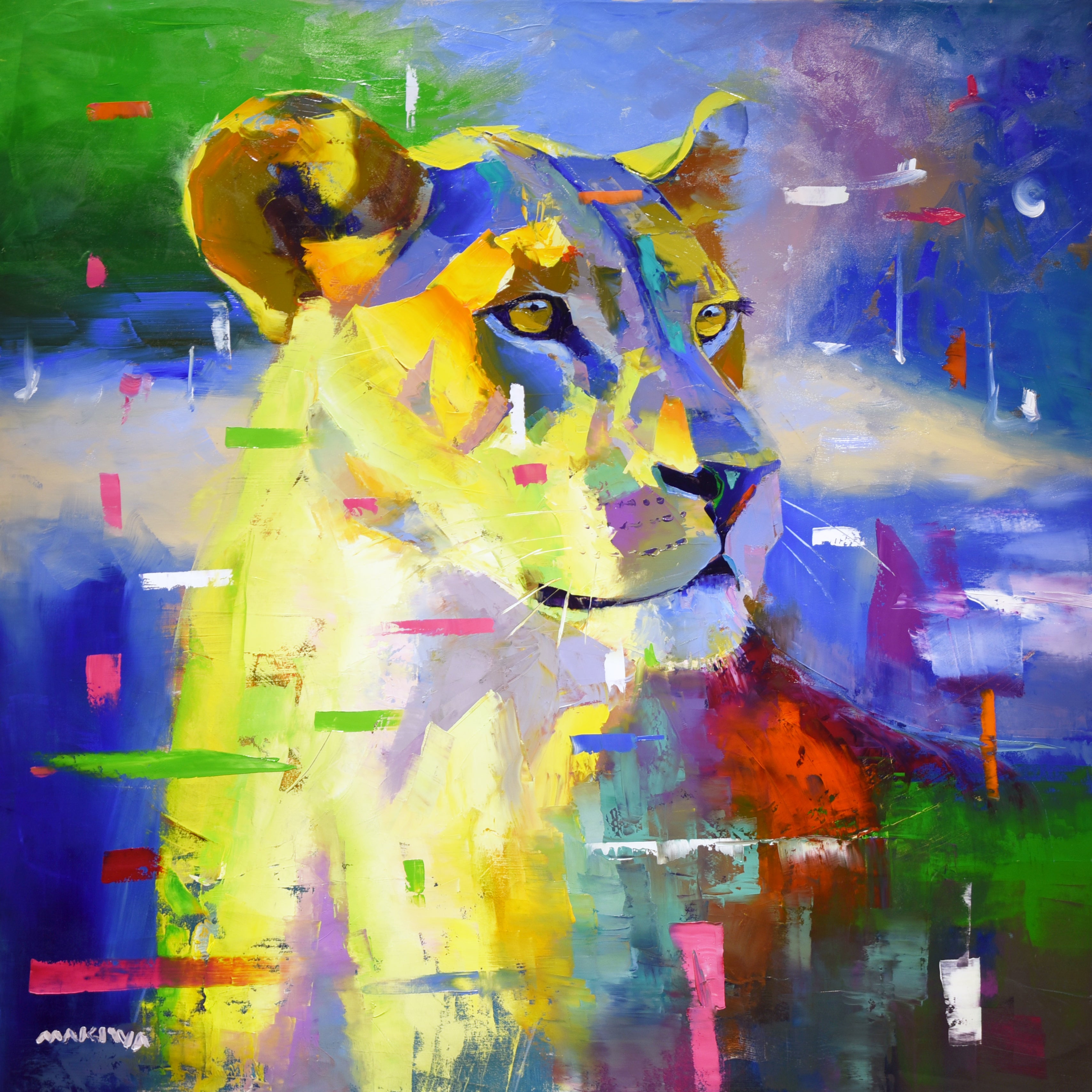 Listen to the Wind 120x120cm Oil On Canvas