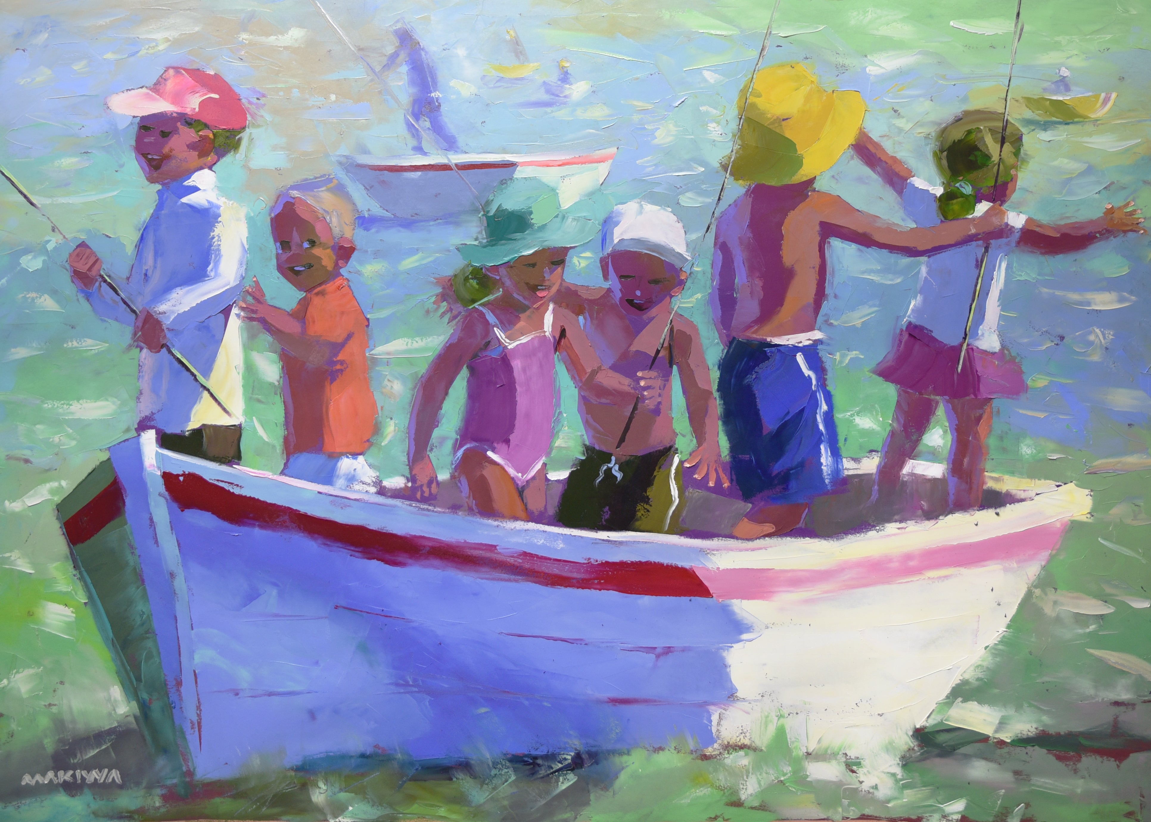 Little Voyagers 100x140cm Oil On Canvas