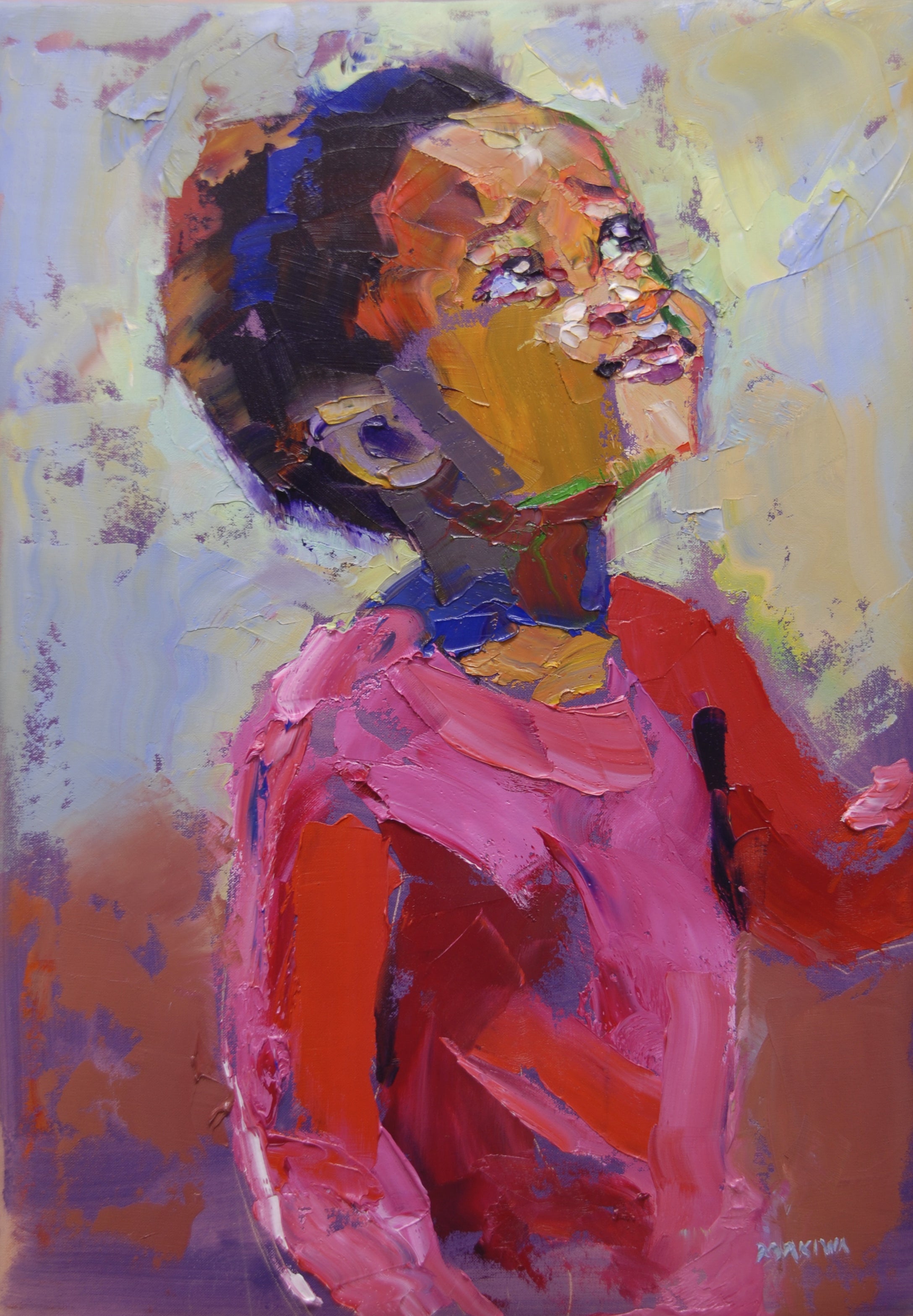 Looking Up 55x39cm Oil on Canvas