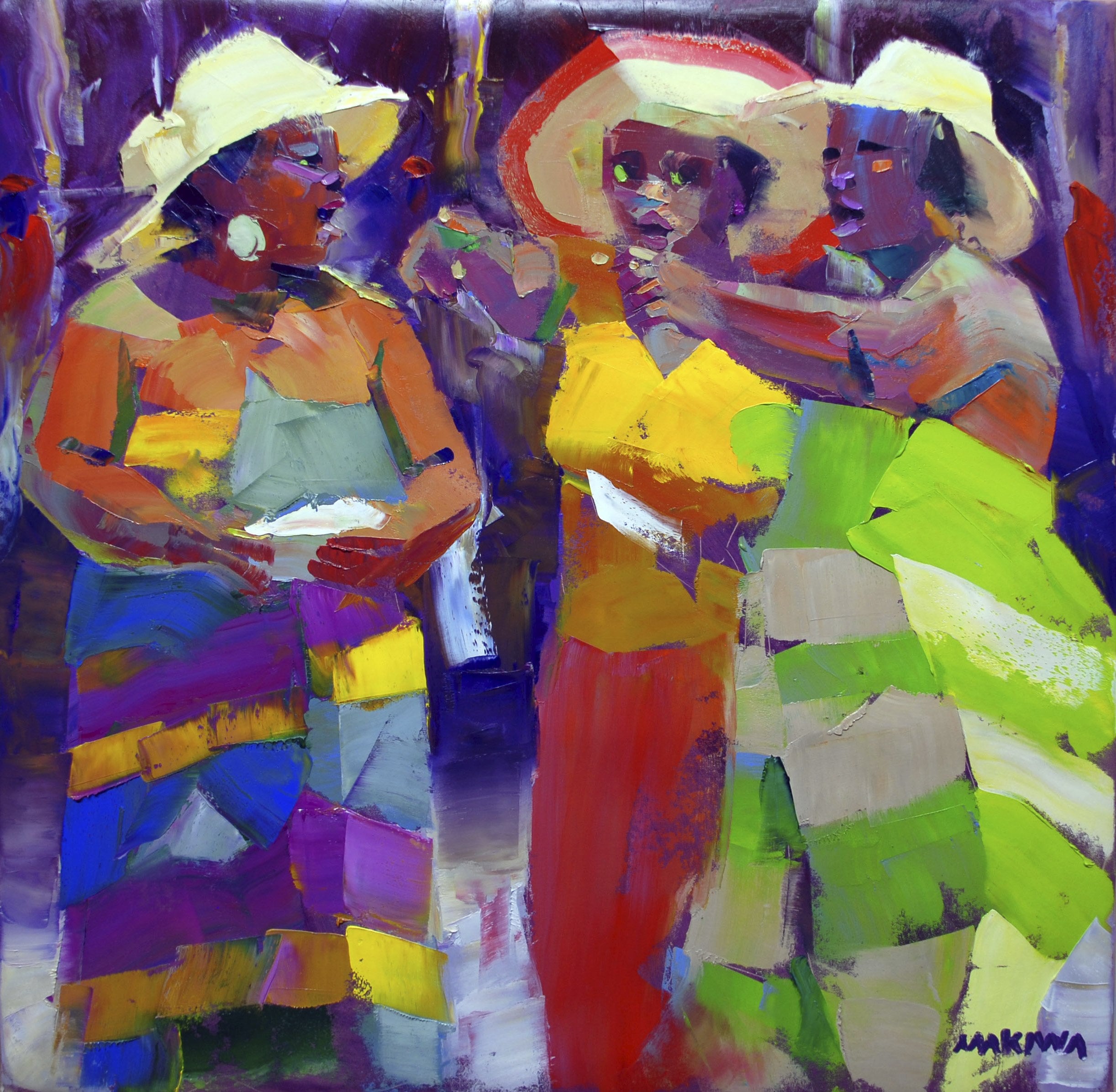 Lost in the City 79x79cm  Oil on Canvas