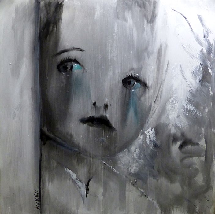Makiwa Head No 12, 100x100cm Acrylic on Canvas