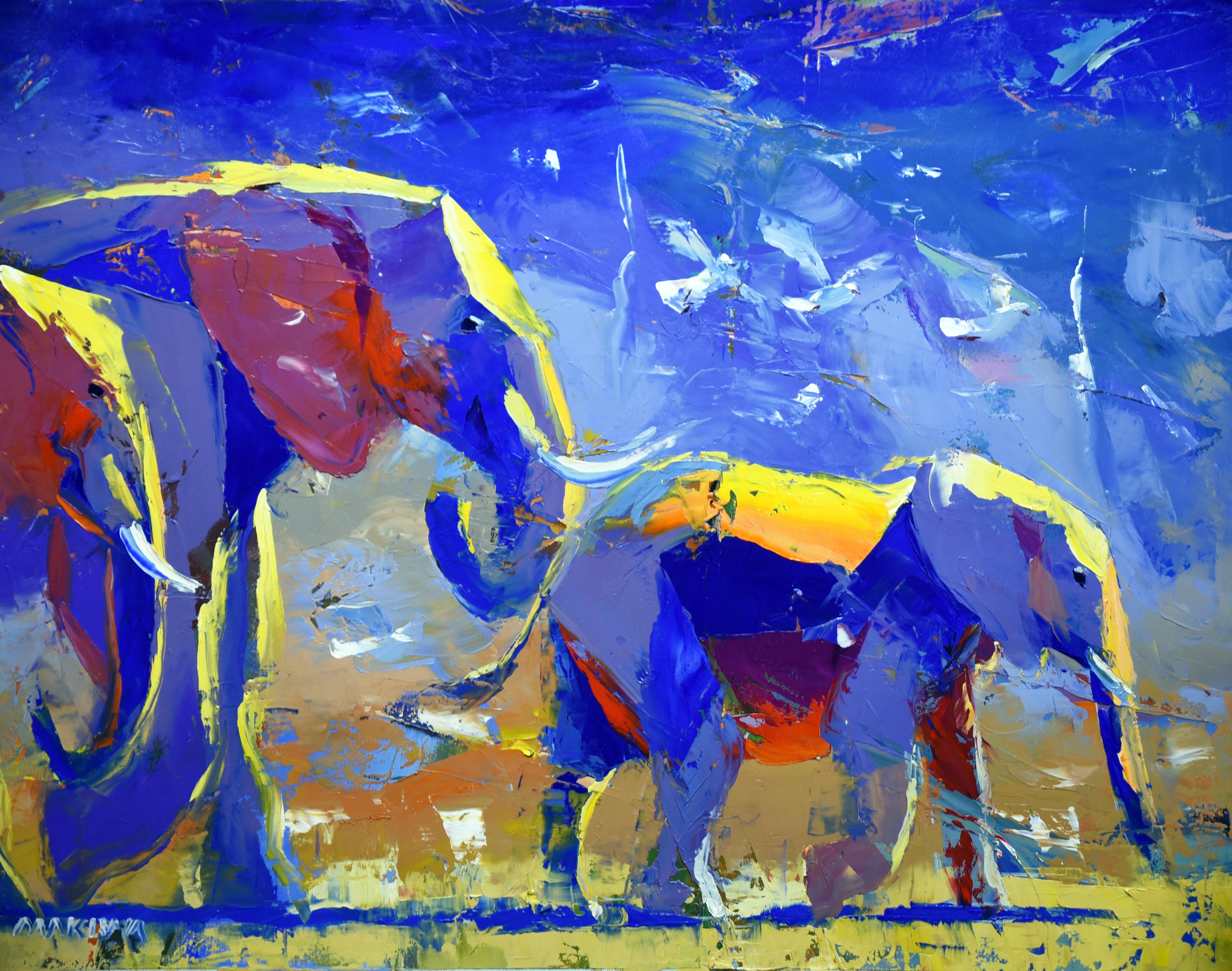 March of Dawn 56x71cm Oil On Canvas
