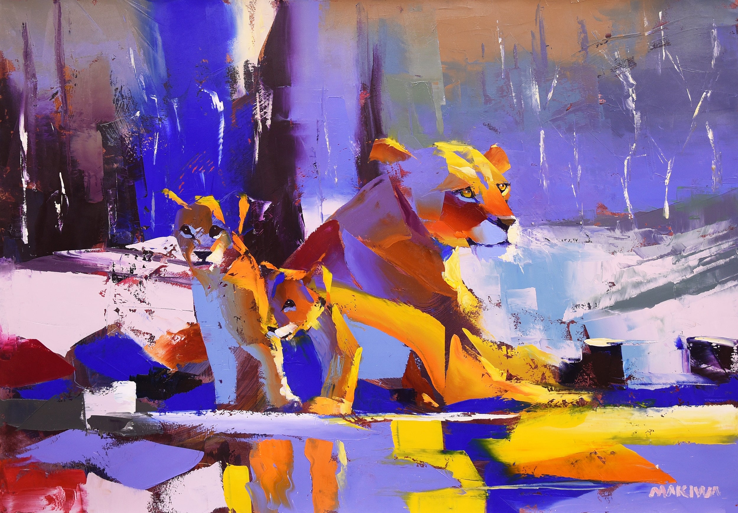 Moments With Mum 70x100cm Oil On Canvas