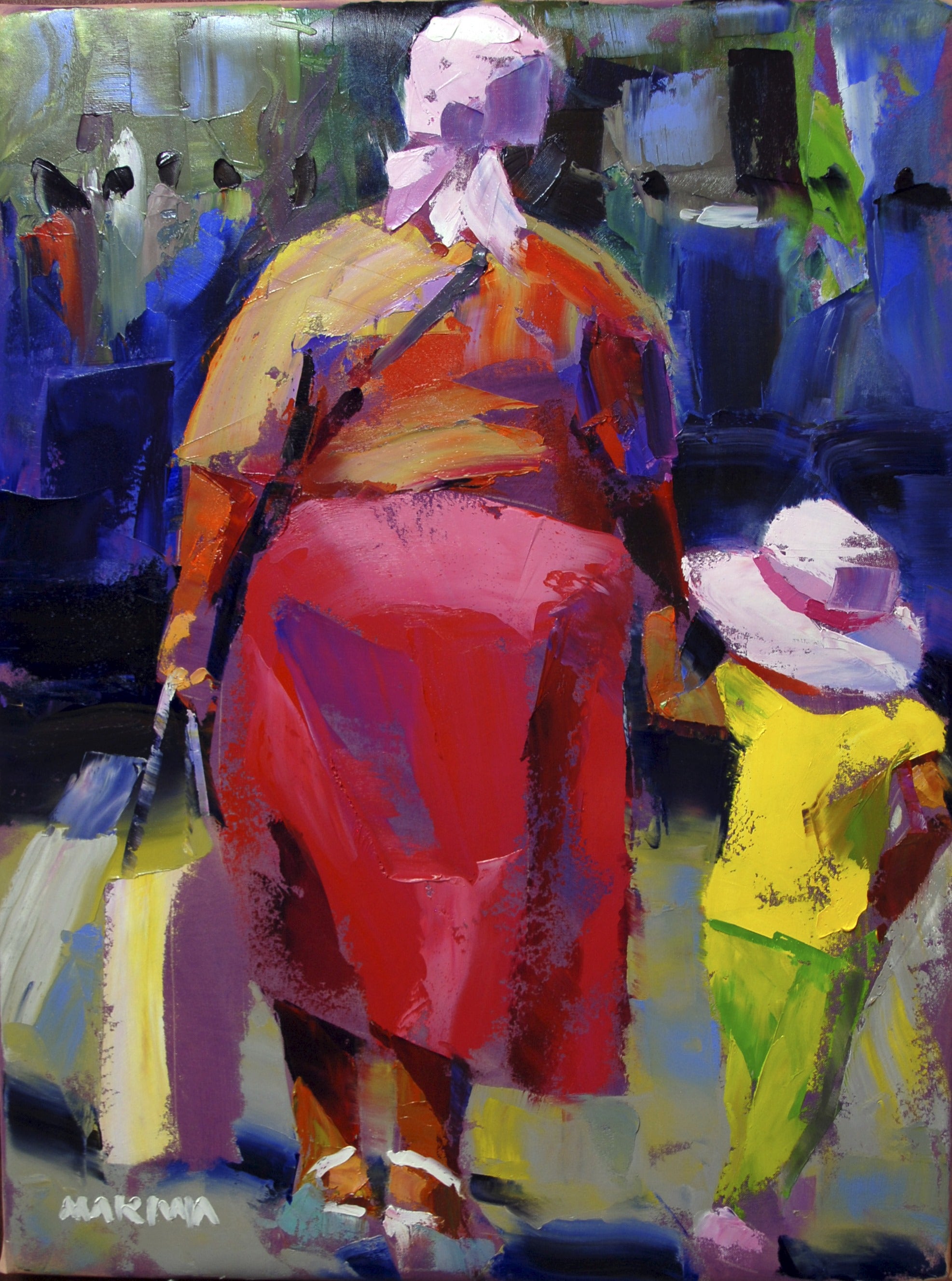 Mother and Child 71x56cm Oil on Canvas