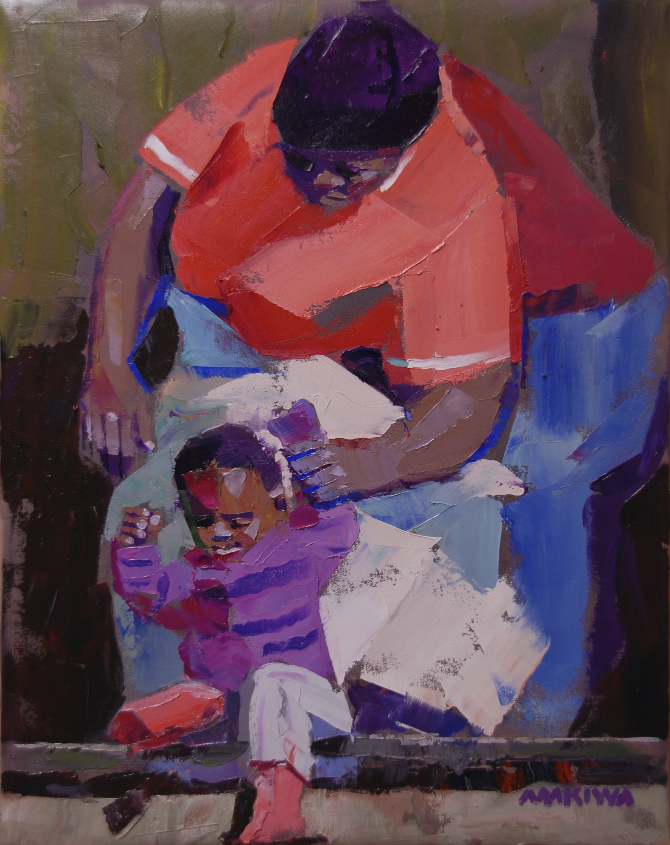 Mother and Child 71x56cm Oil on Canvas