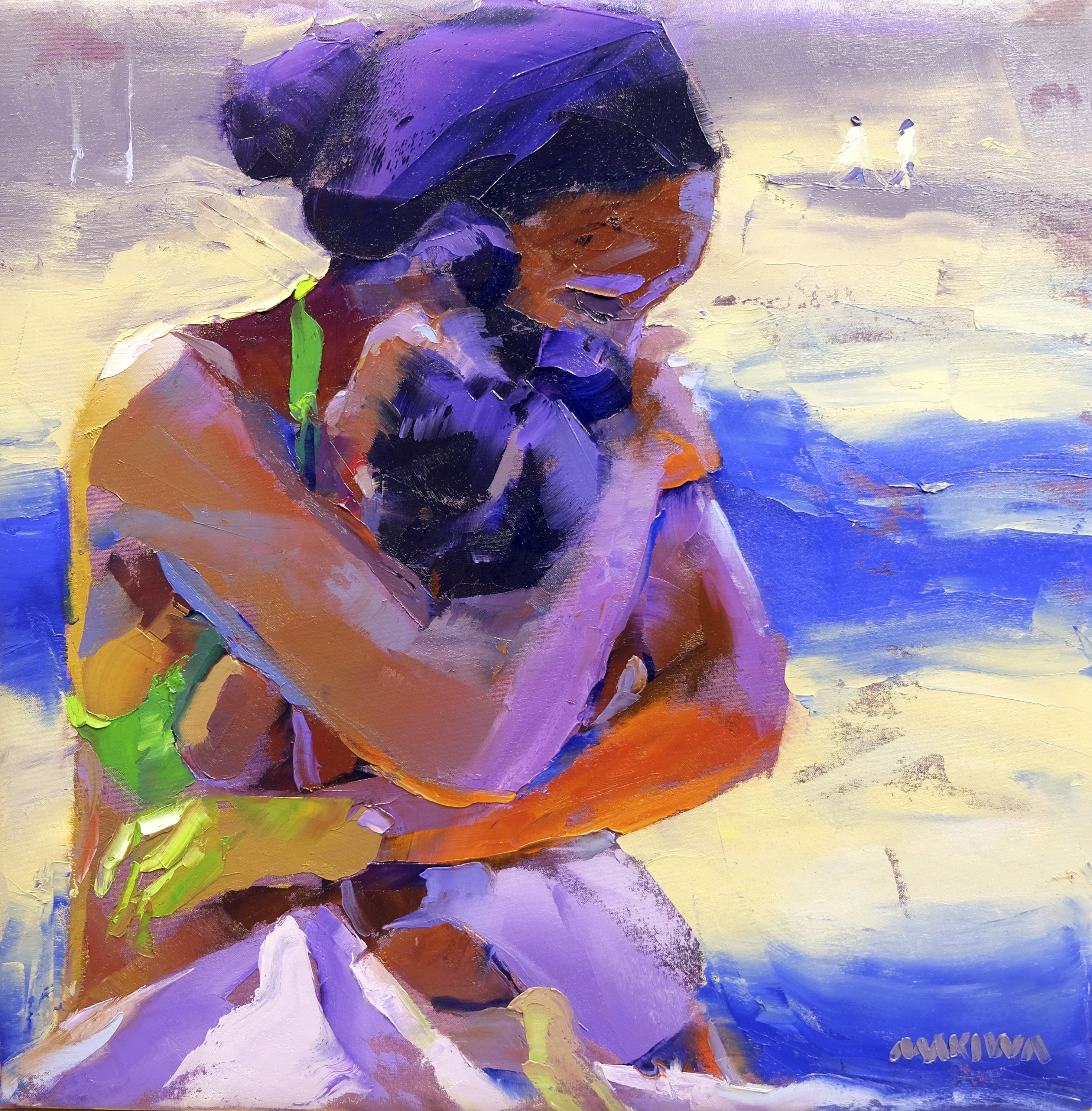 Motherly love 55x55cm Oil on Canvas