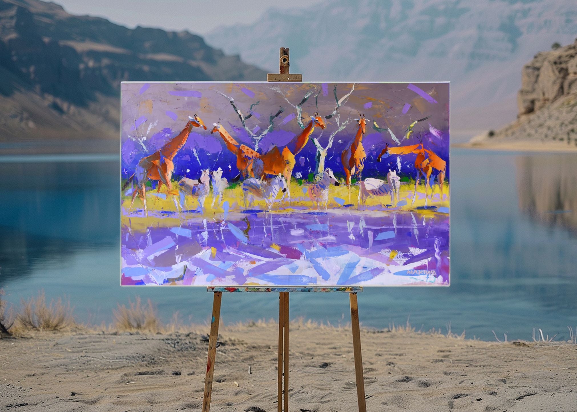 Mirror of the Plains 80x130cm Oil On Canvas