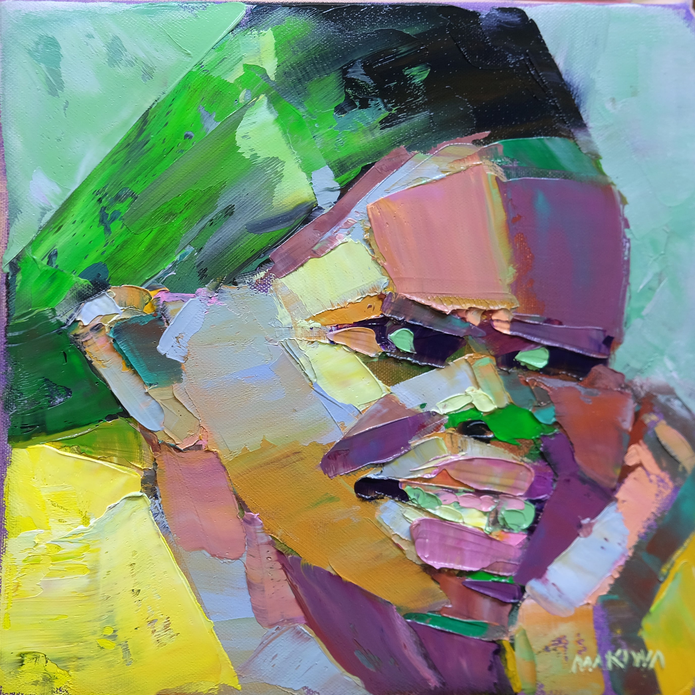 No 12 Expressions Series II 20x20cm Oil On Canvas