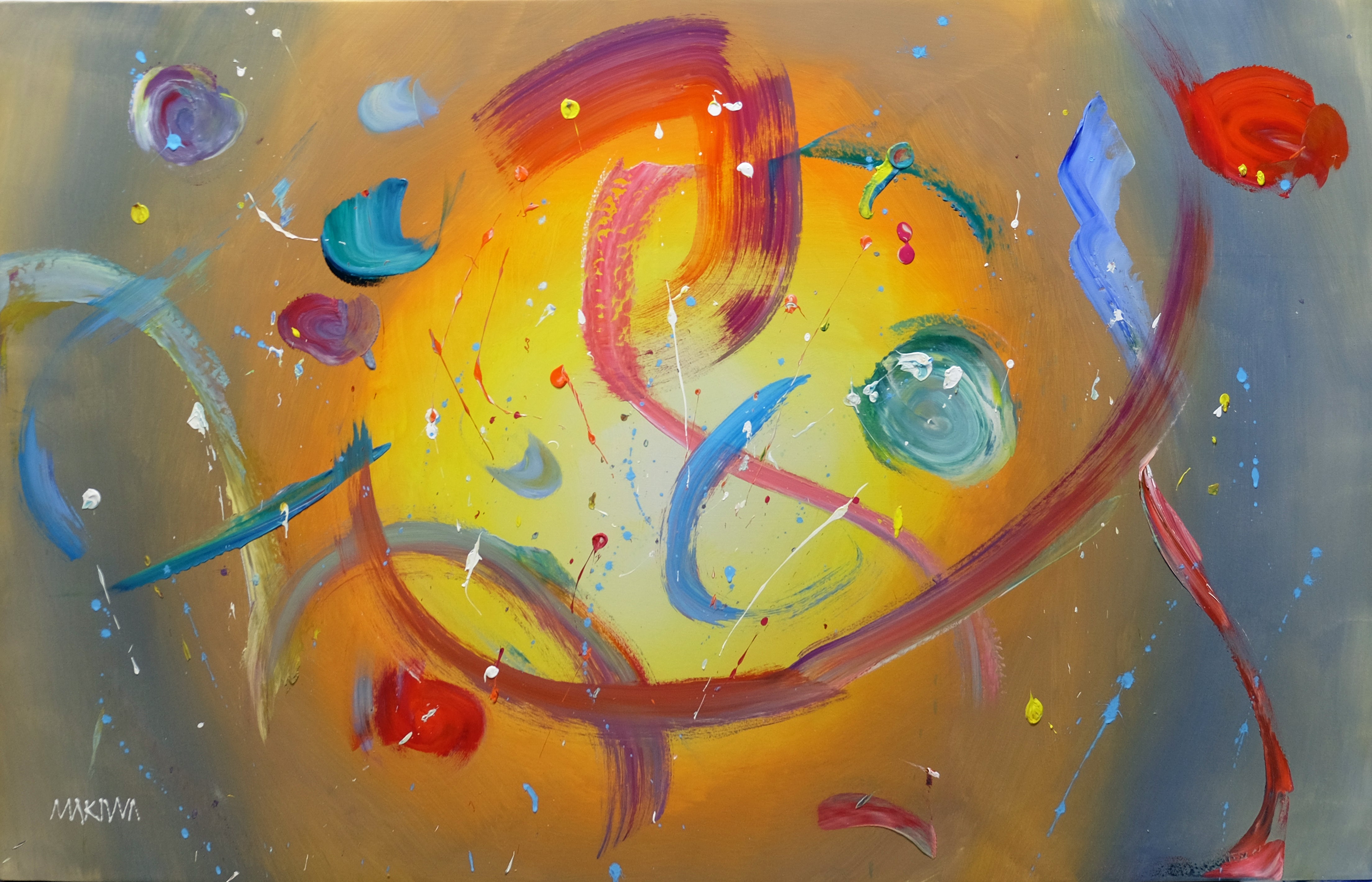 No 1 Galactic 90x140cm Acrylic on Canvas