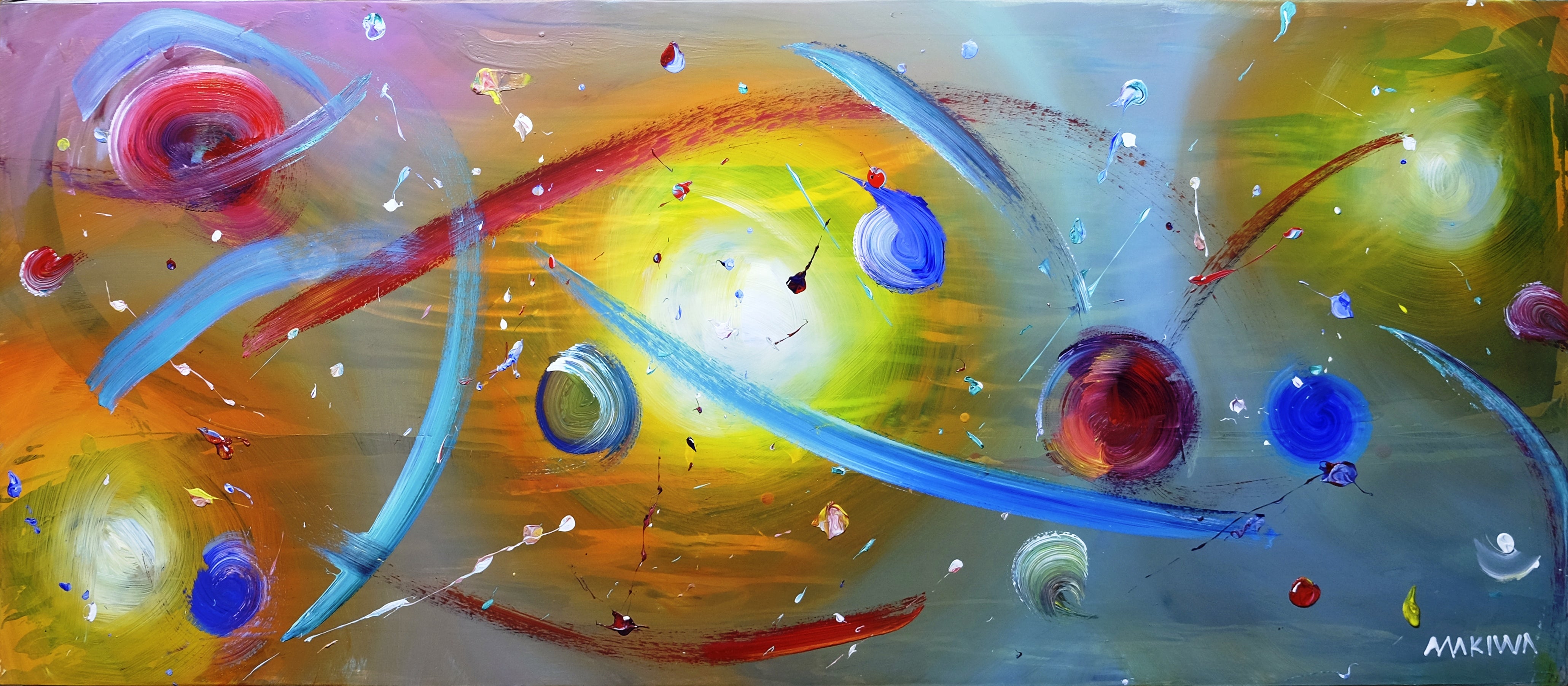 No 2 Galactic Series 70x160cm Acrylic on Canvas