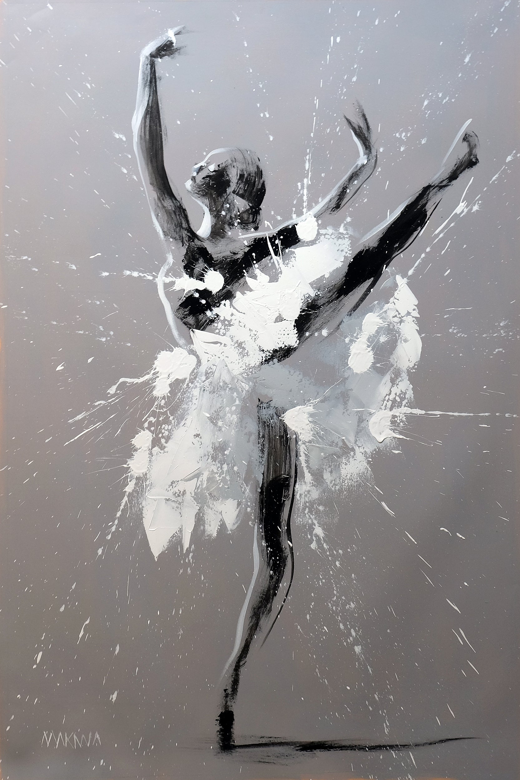 No 3 Spontaneous Ballerina Series I 120x80cm Acrylic on Canvas
