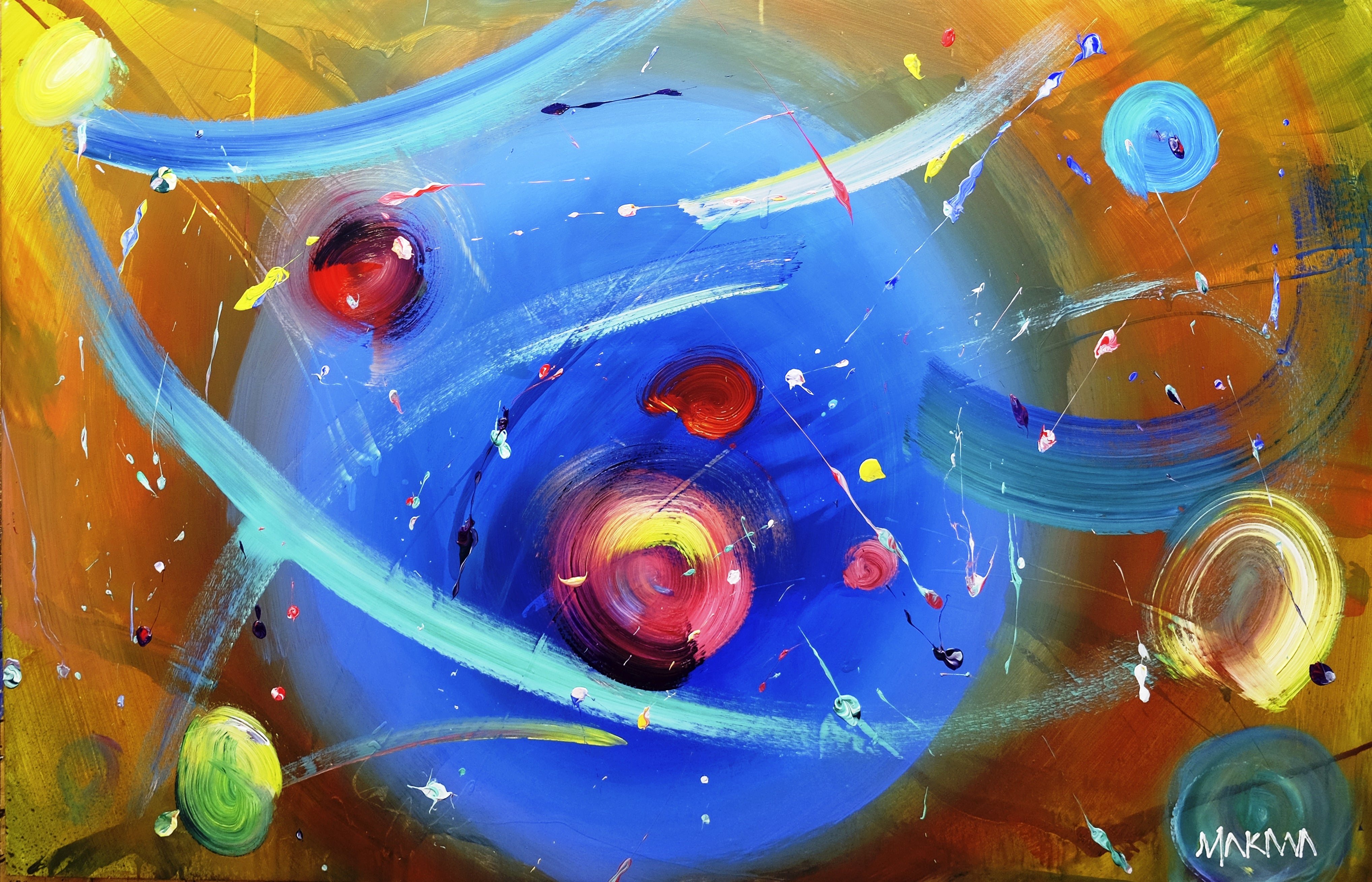 No 4 Galactic Series 90x140cm Acrylic on Canvas