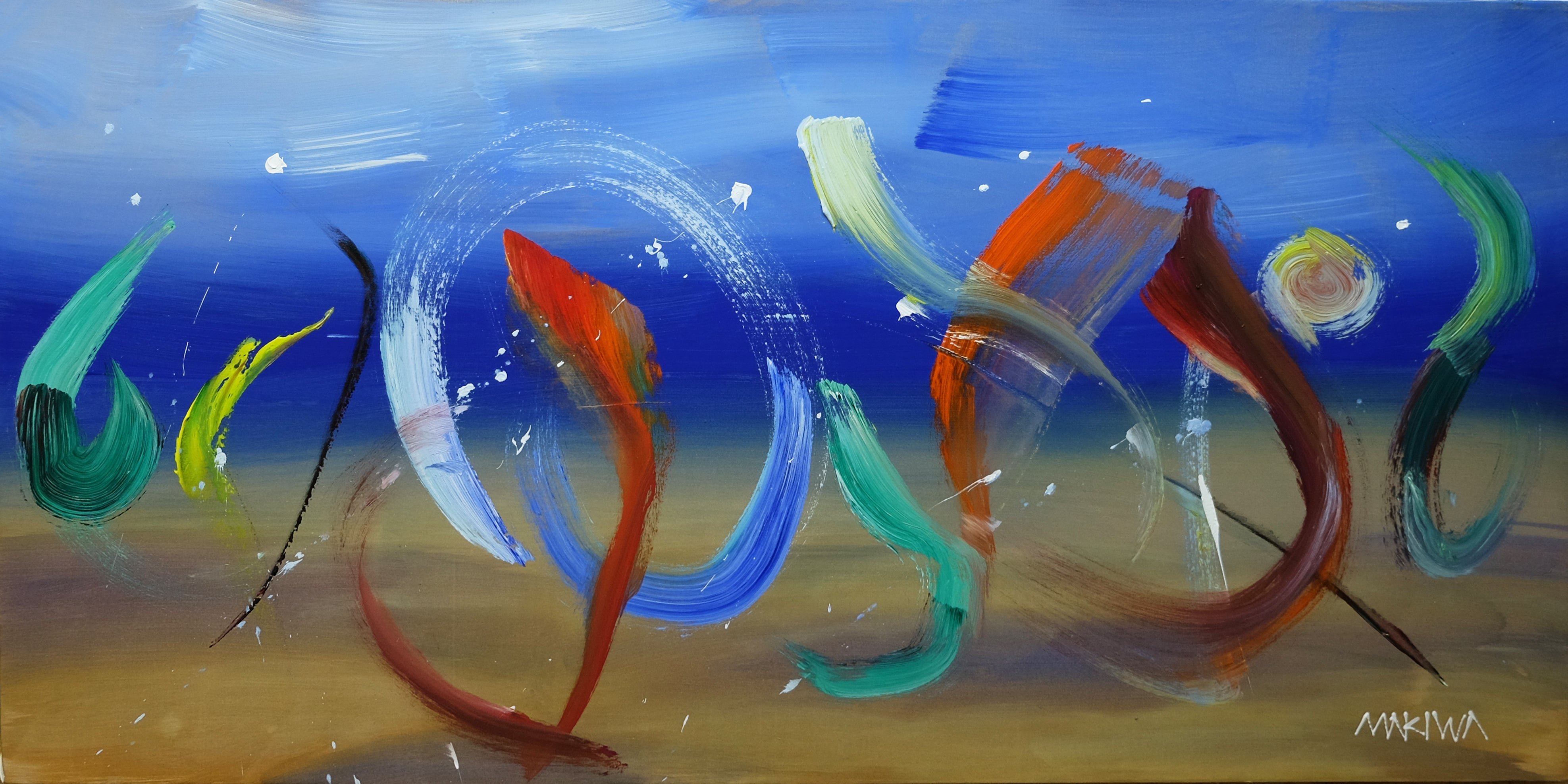 Ocean Dance 60x120cm Acrylic on Canvas