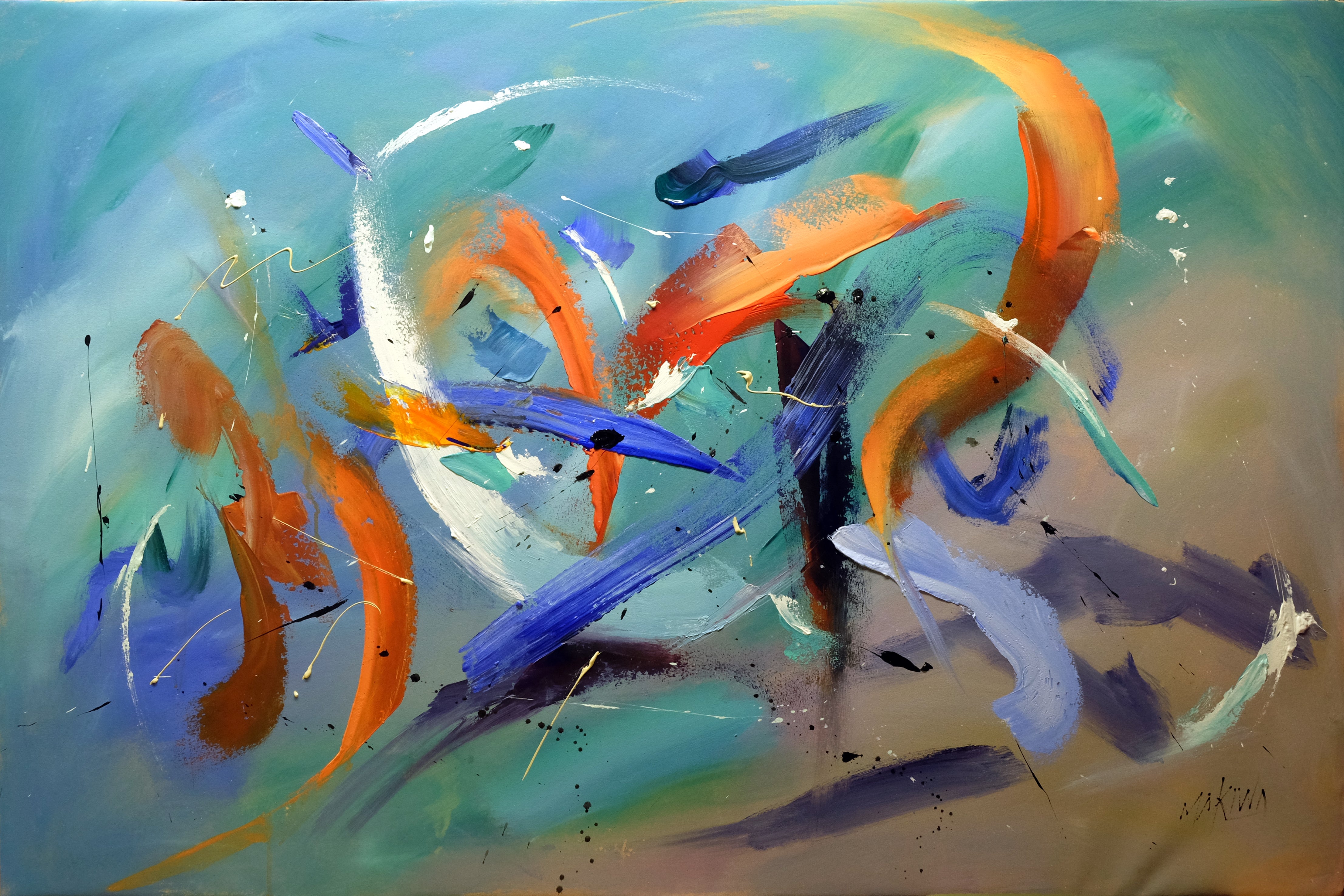 Ocean Depths 120x80cm Acrylic on Canvas