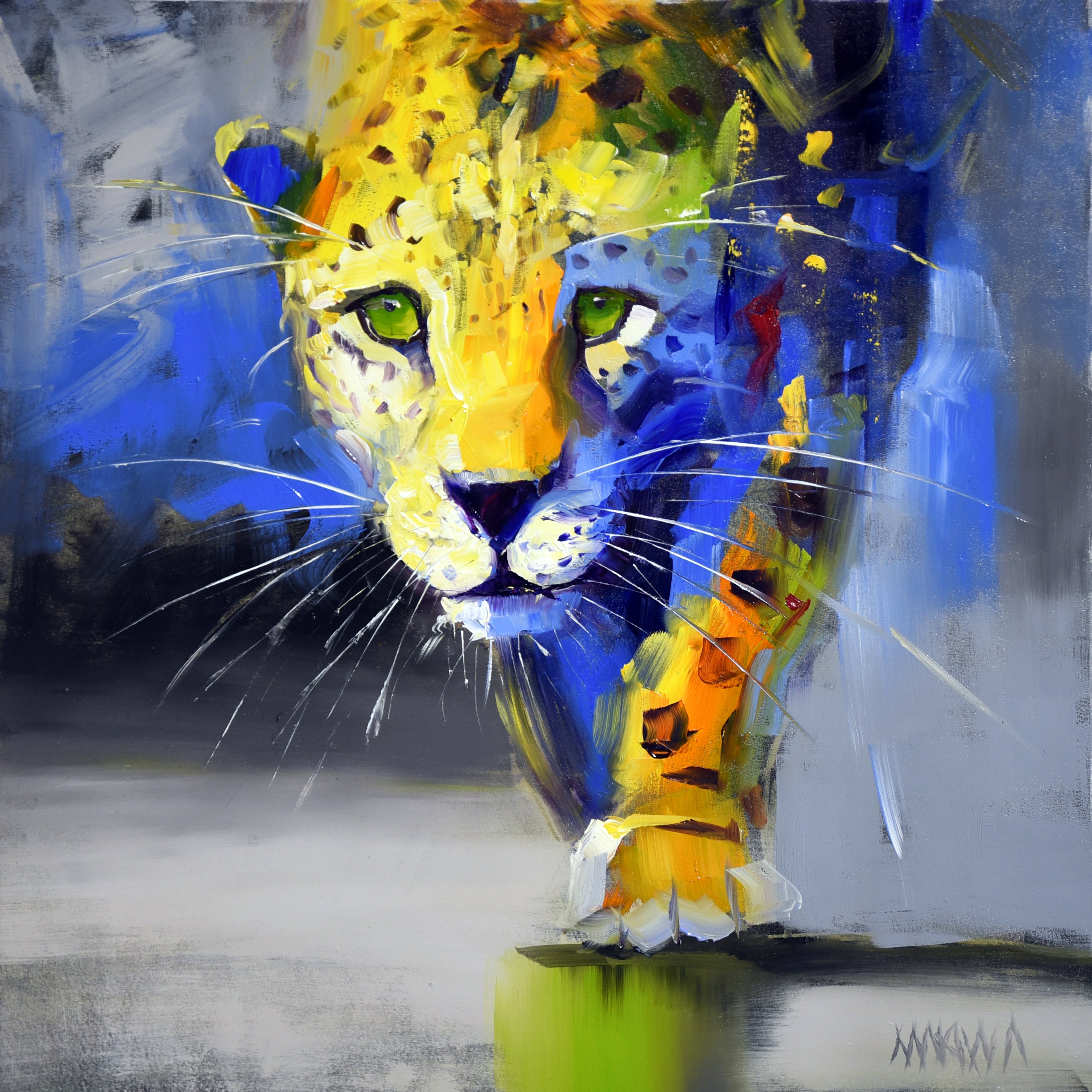 Out of the Blue 55x55cm Oil On Canvas