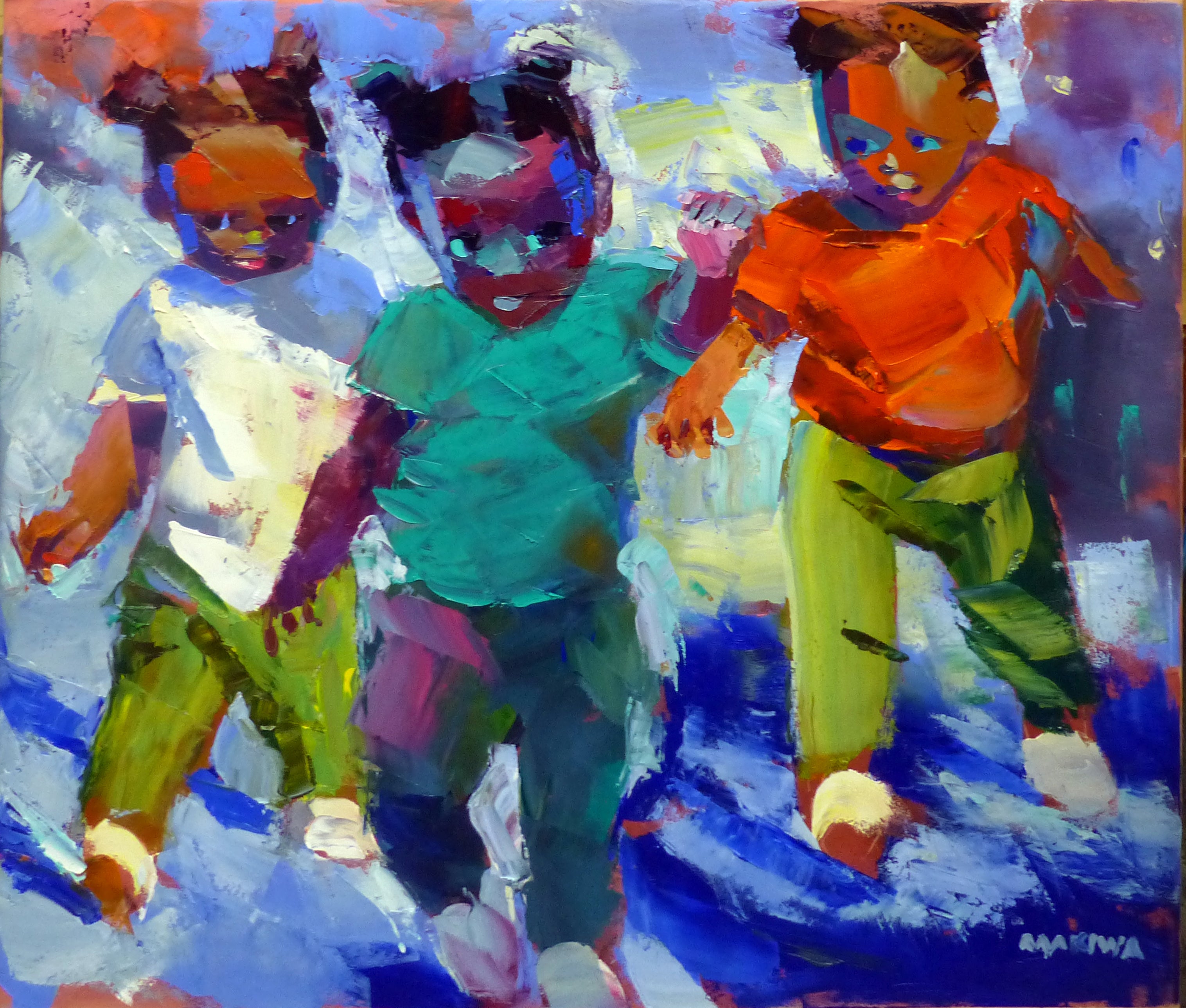 Happy Bambinos 68x80cm Oil on Canvas