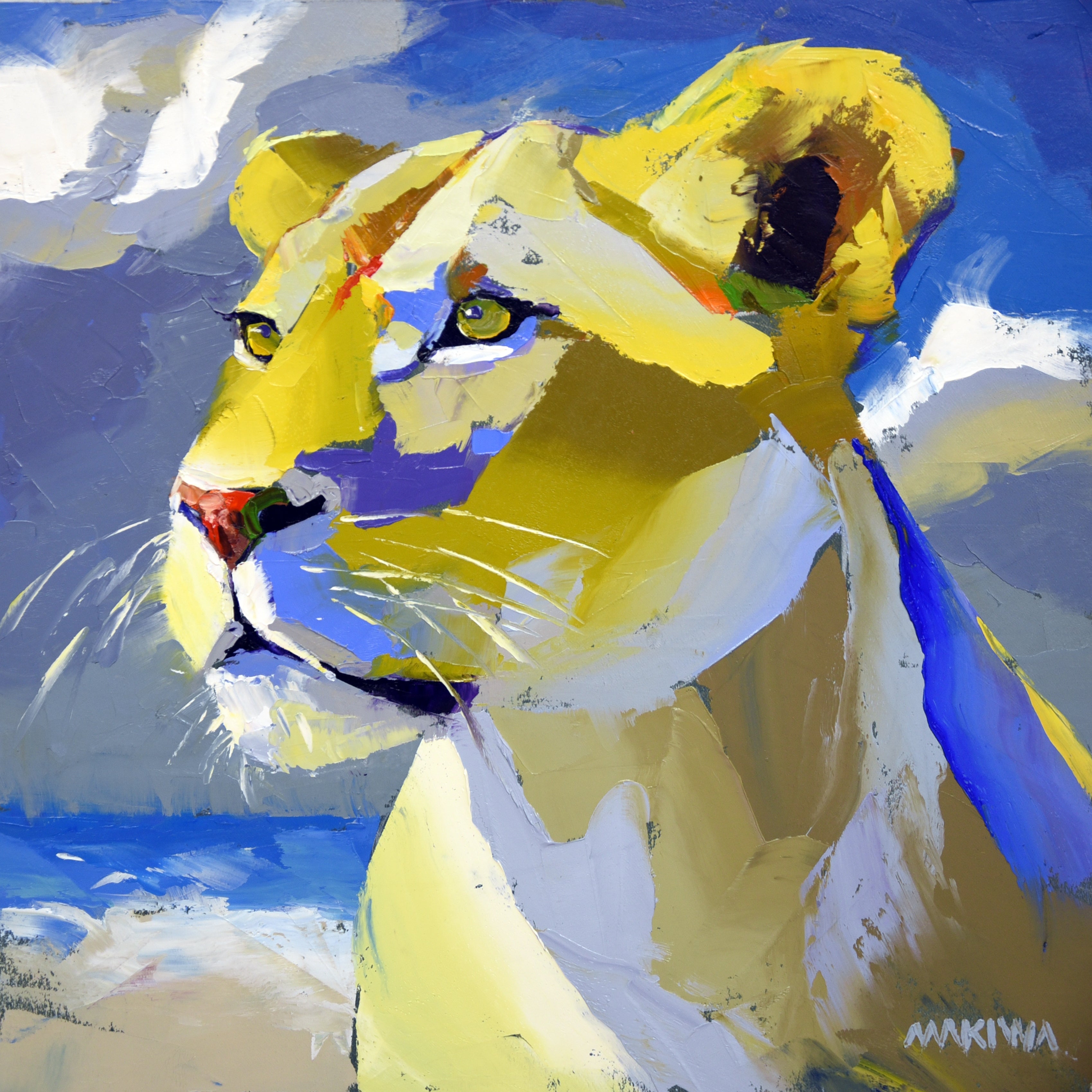 Queen of the Plains 40x40cm Oil on Canvas