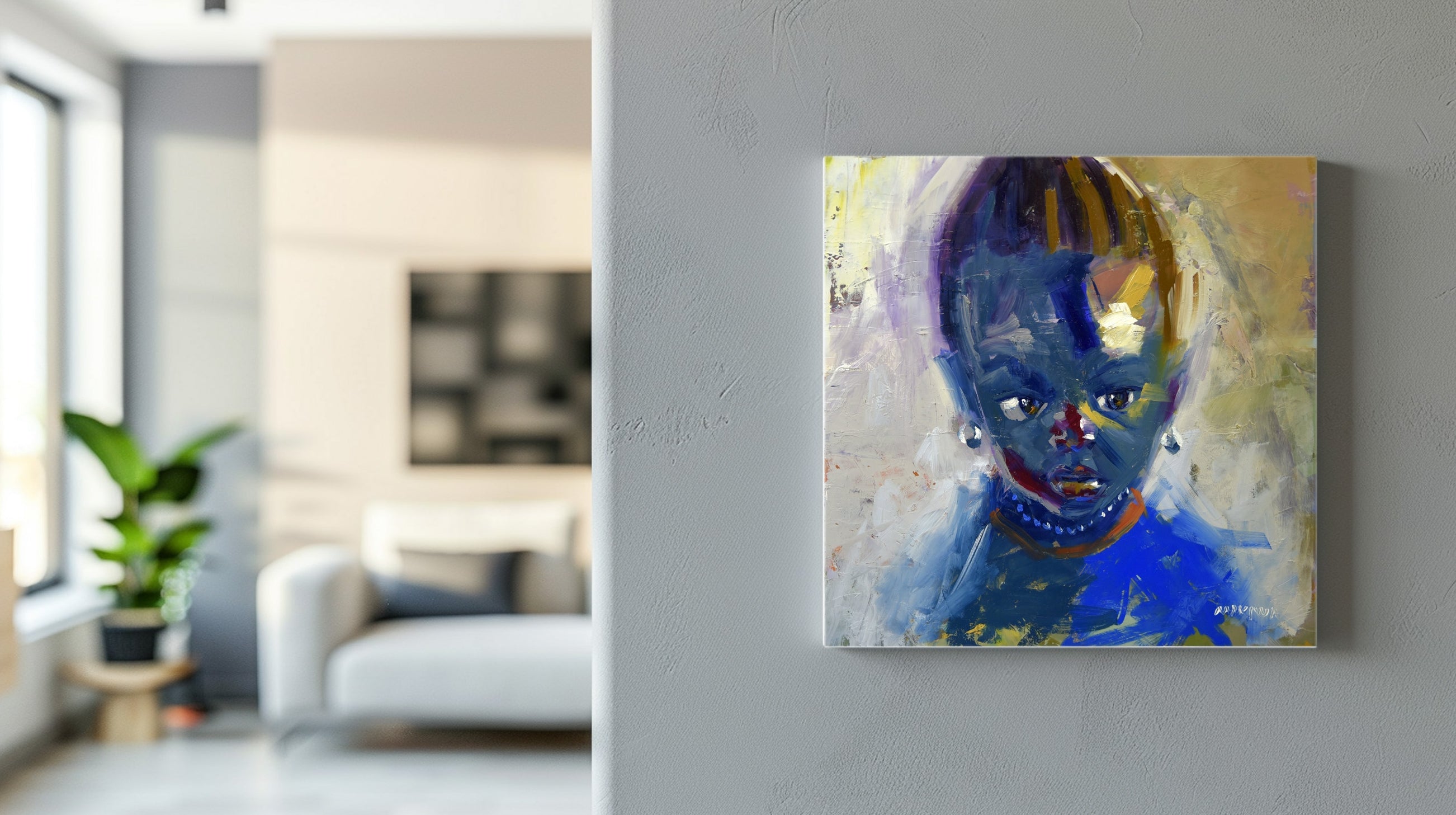Girl from the East 45x45cm Oil on Canvas