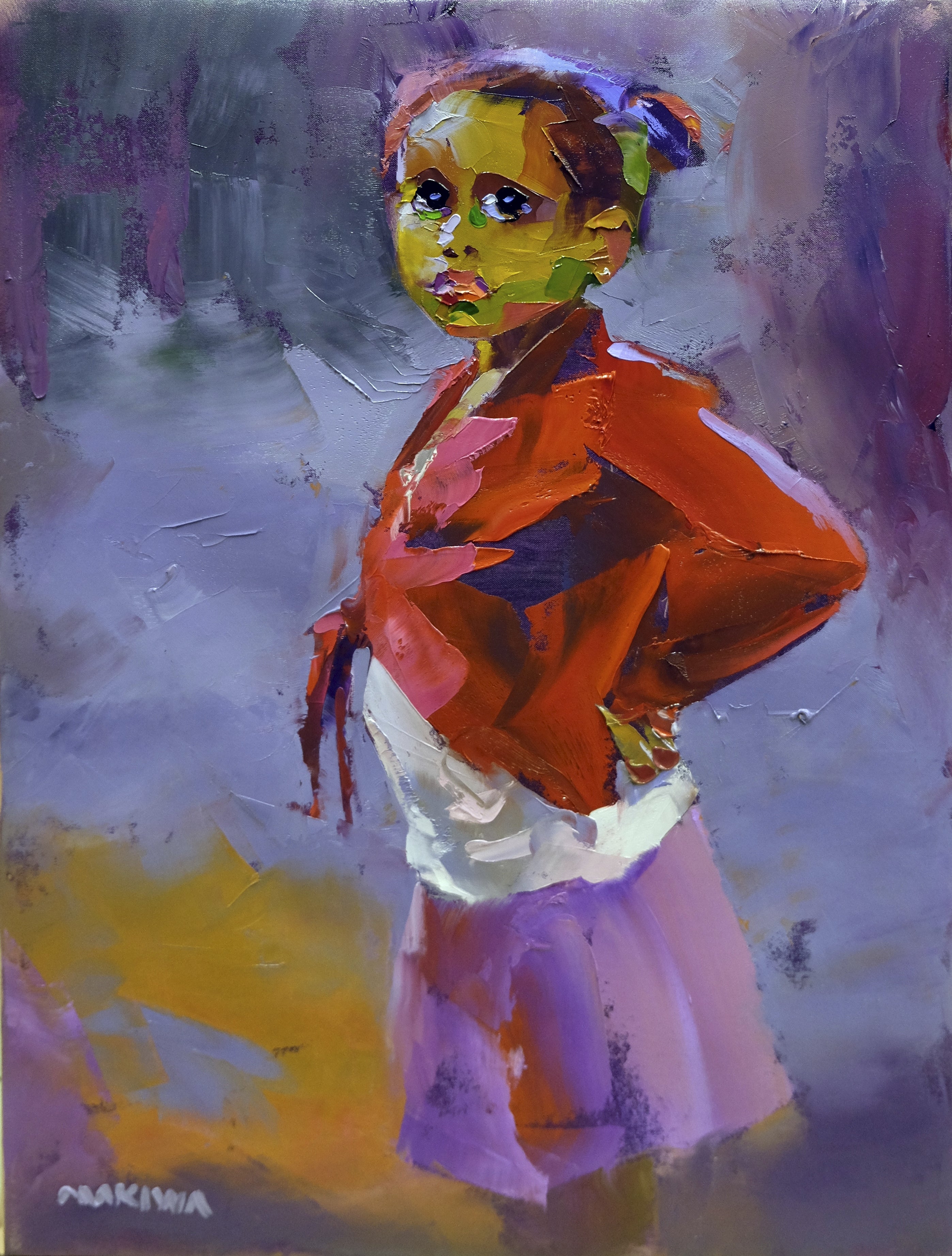Red Jersey 46x61cm Oil on Canvas