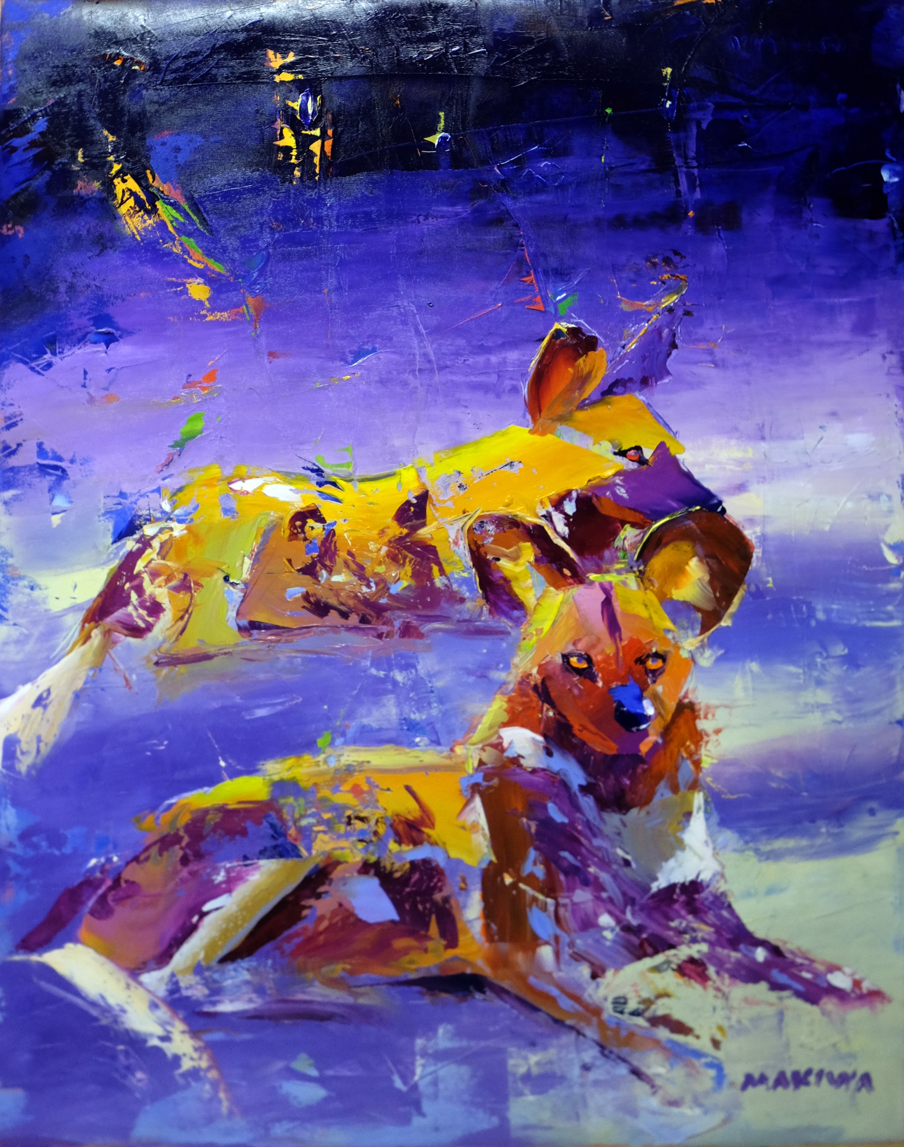 Resting Dogs 71x56cm Oil on Canvas