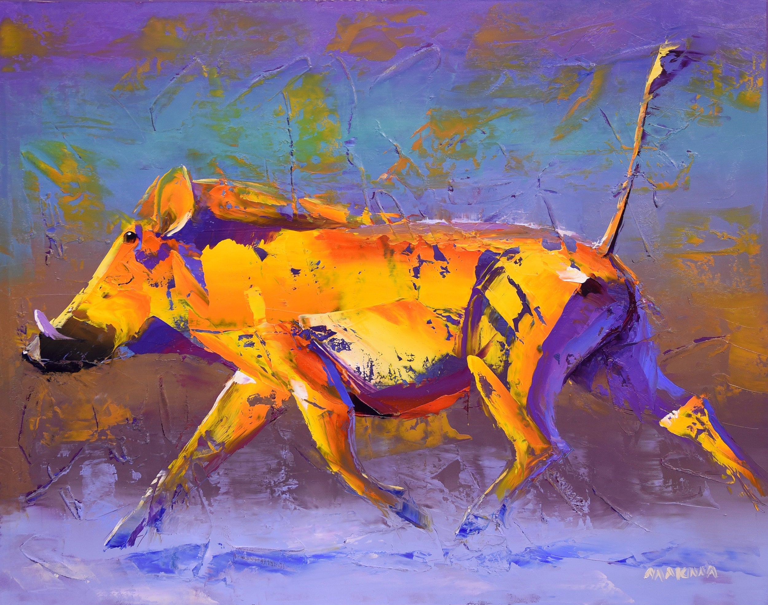 Run Like The Wind 56x71cm Oil On Canvas