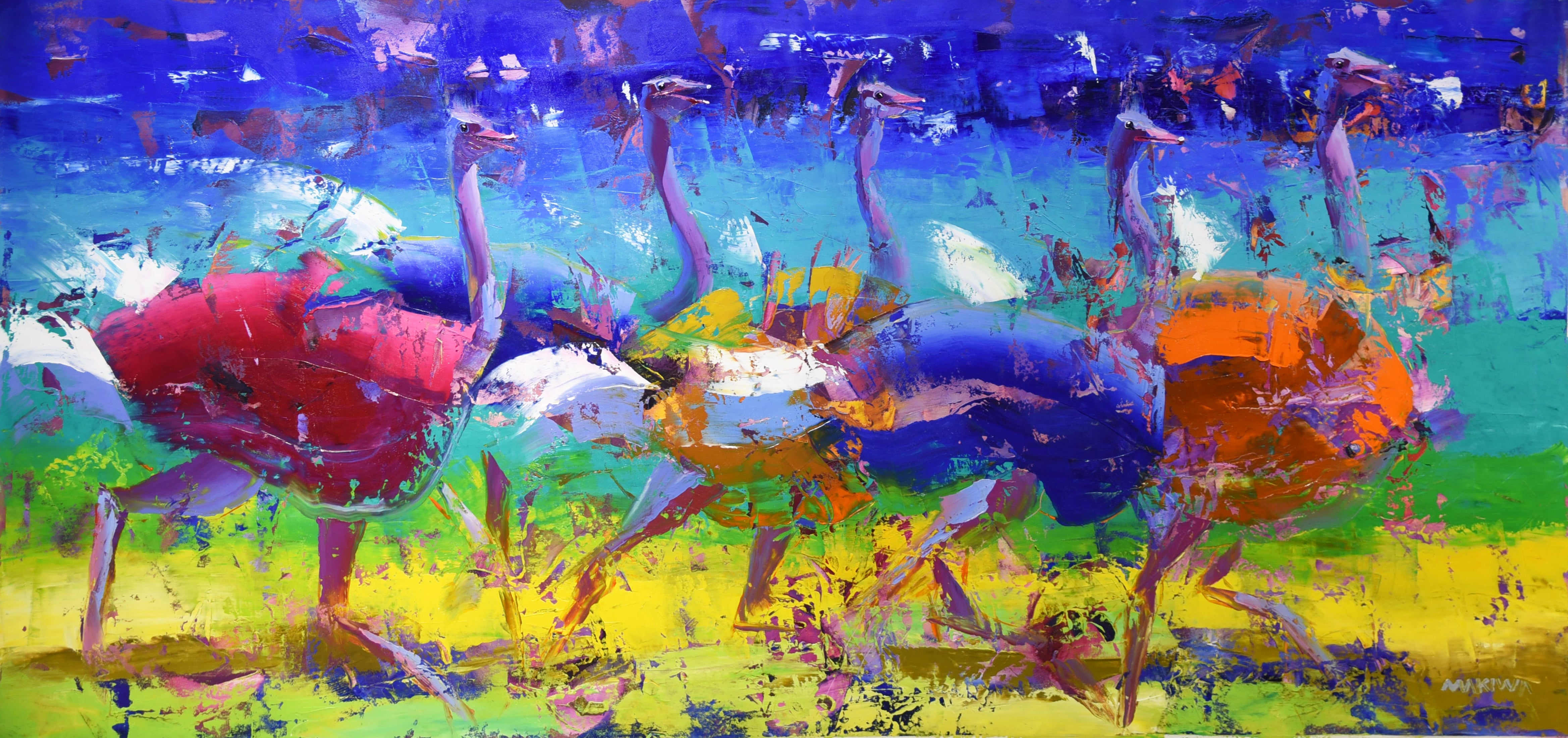 Rythm Of The Wild 80x170cm Oil On Canvas