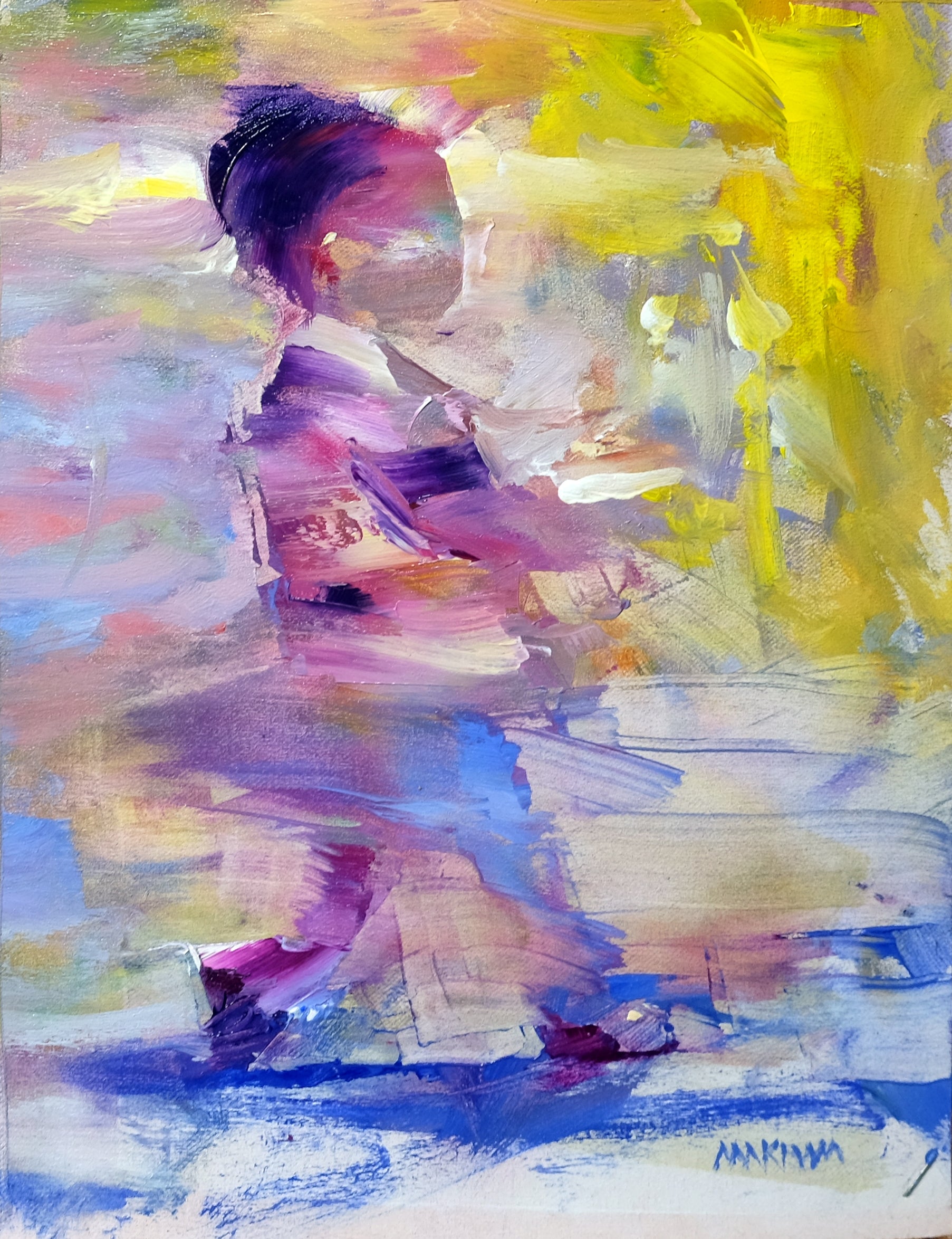 Schoolgirl 24x18cm Oil on Canvas