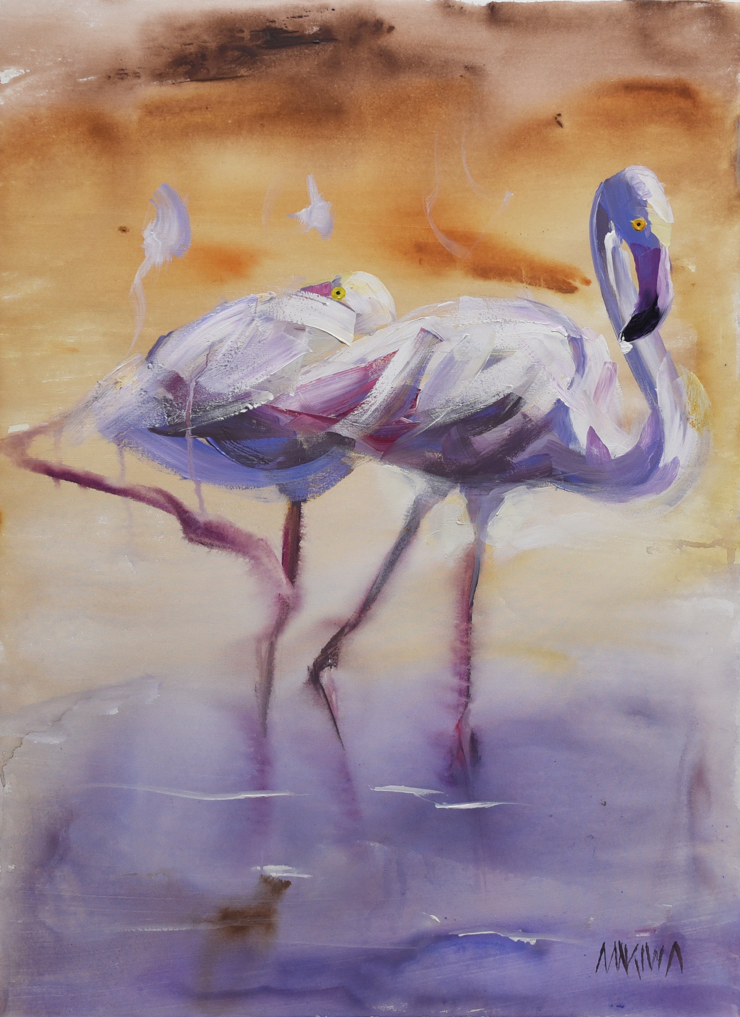 Side by Side 55x40cm Acrylic On Canvas