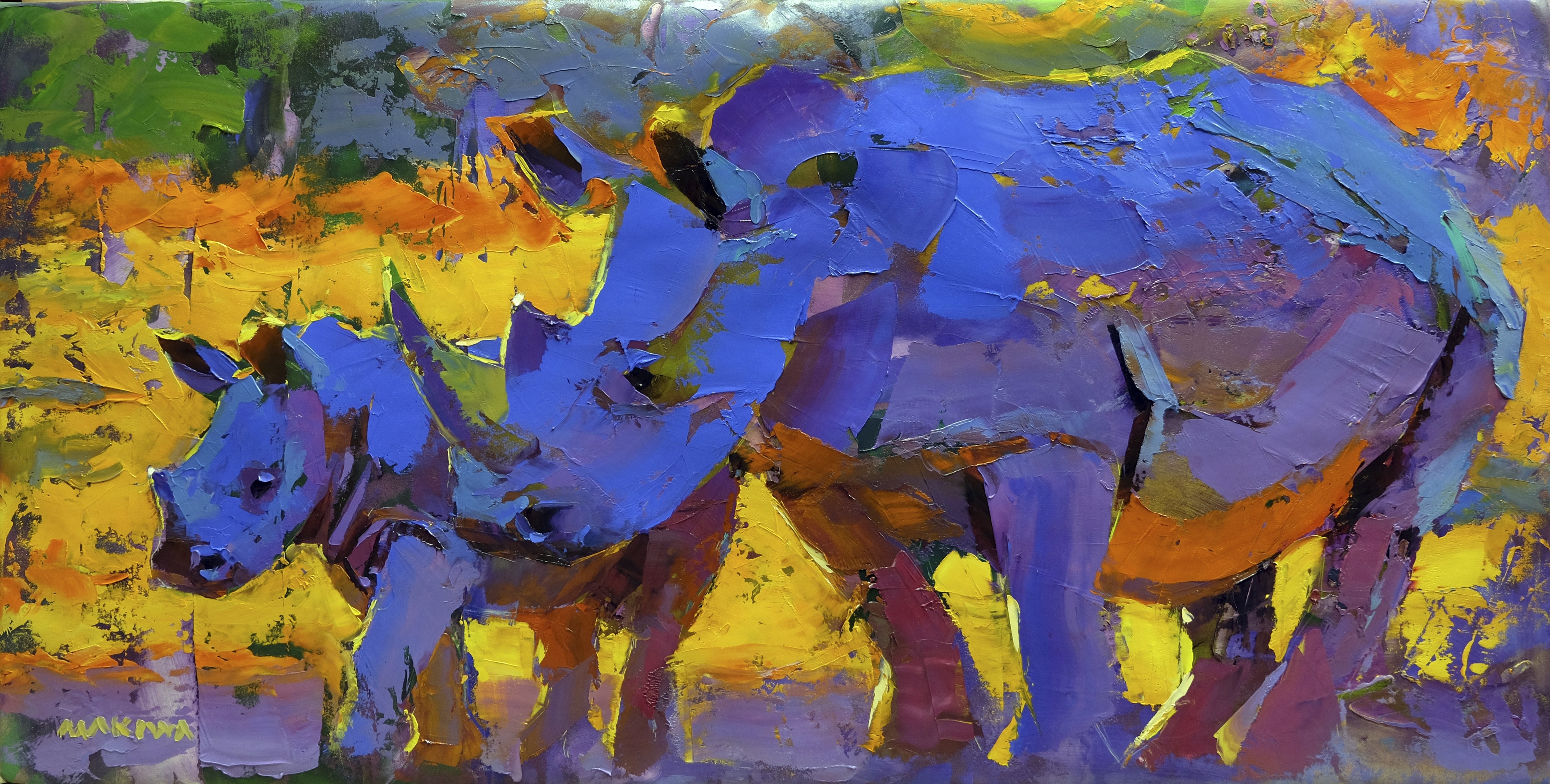 Sun Going Down 60x120cm Oil on Canvas