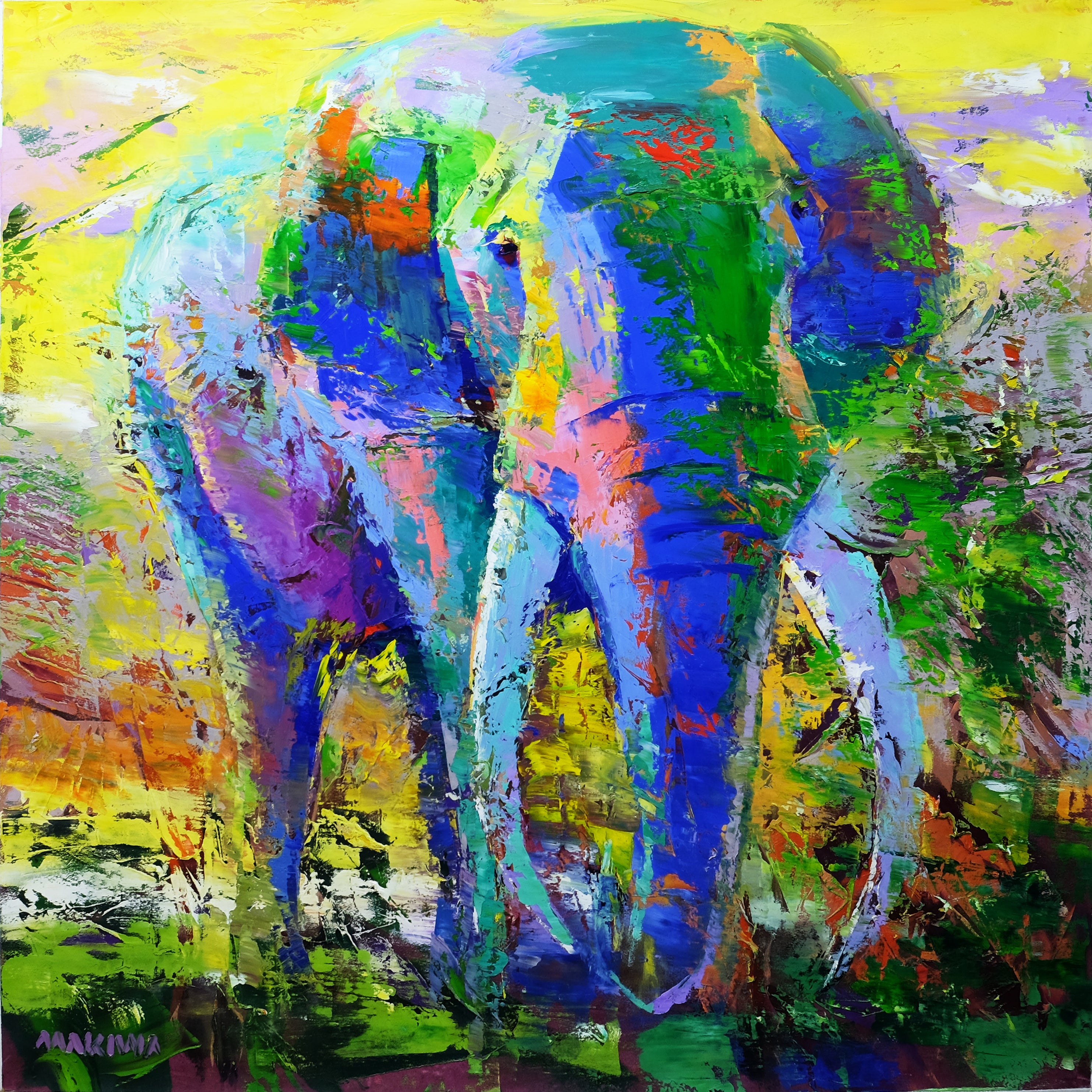 Sunset Harmonies 100x100cm Oil on Canvas