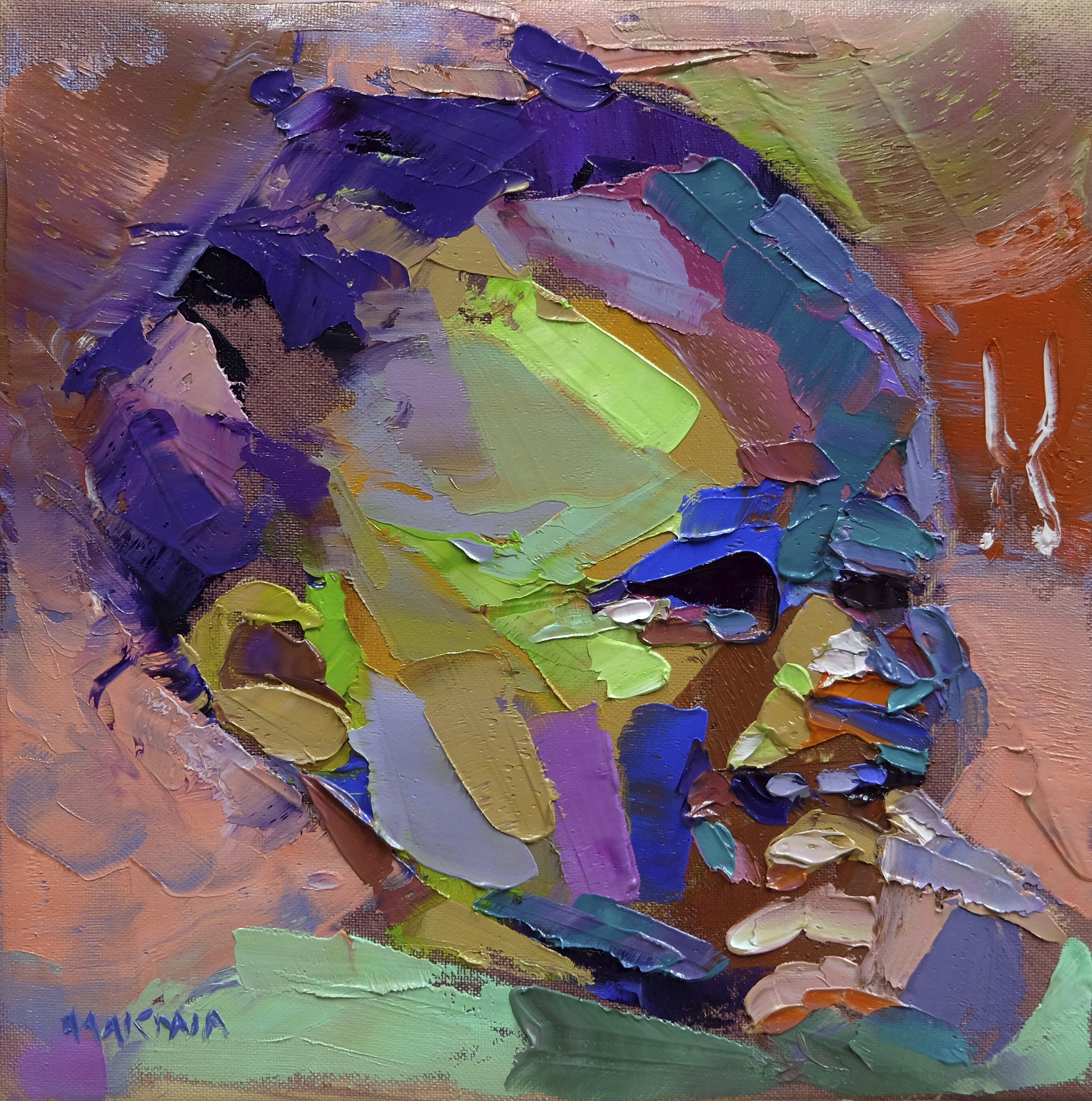 The Baby 20x20cm Oil on Canvas