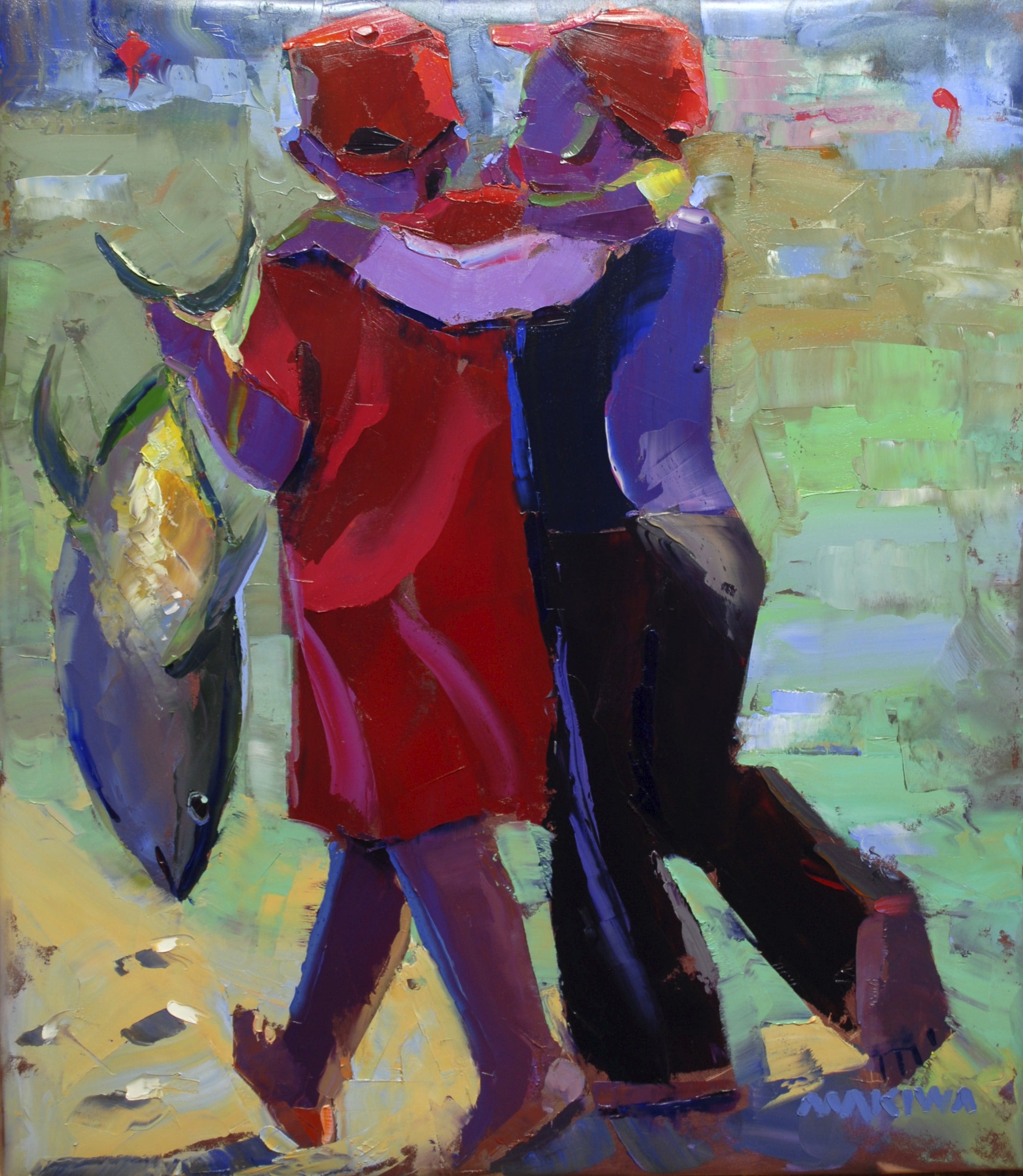 The Big Fish 80x68cm  Oil on Canvas