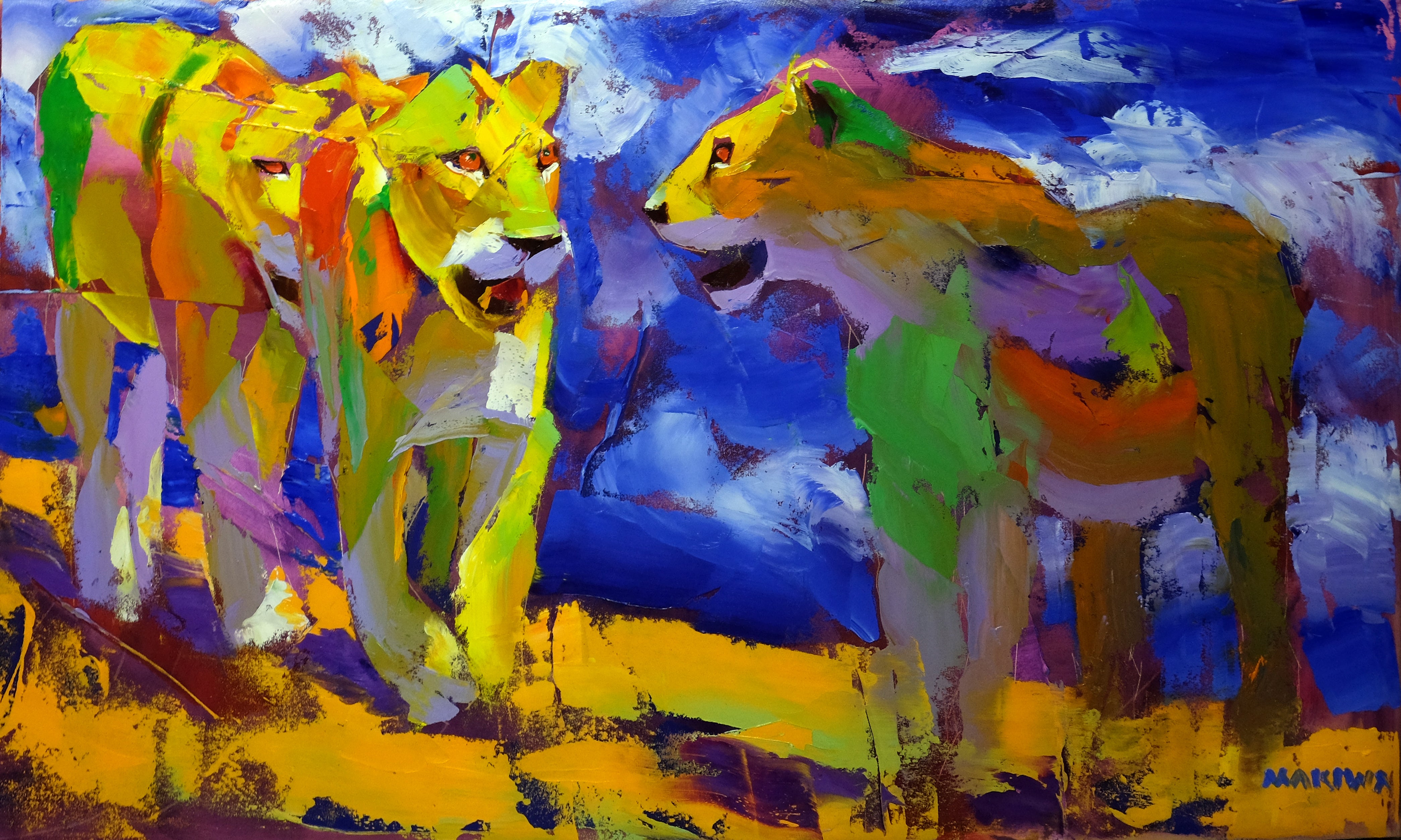 The Daytime Hunters 60x100cm Oil on Canvas