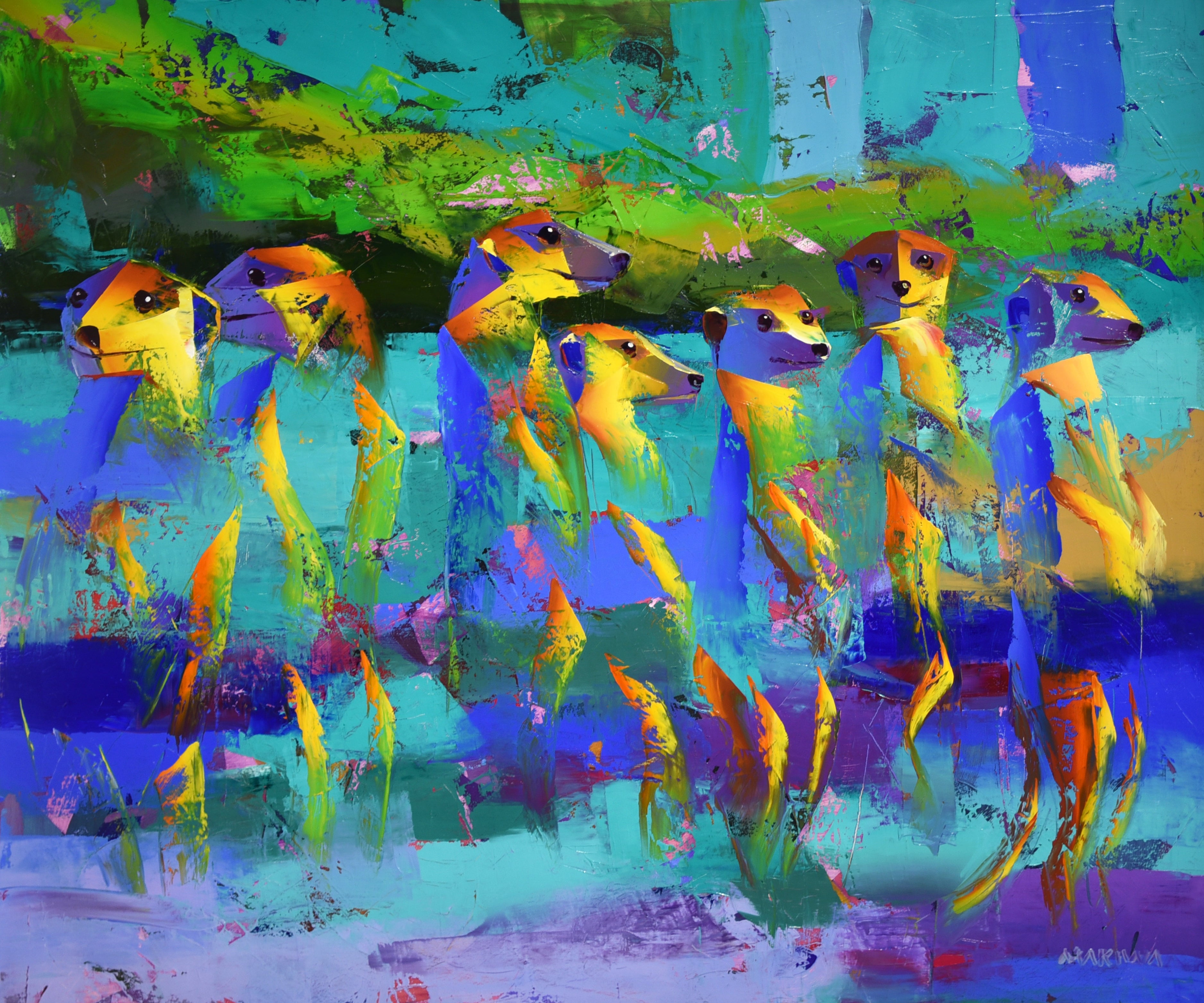 The Watch Begins 100x120cm Oil On Canvas