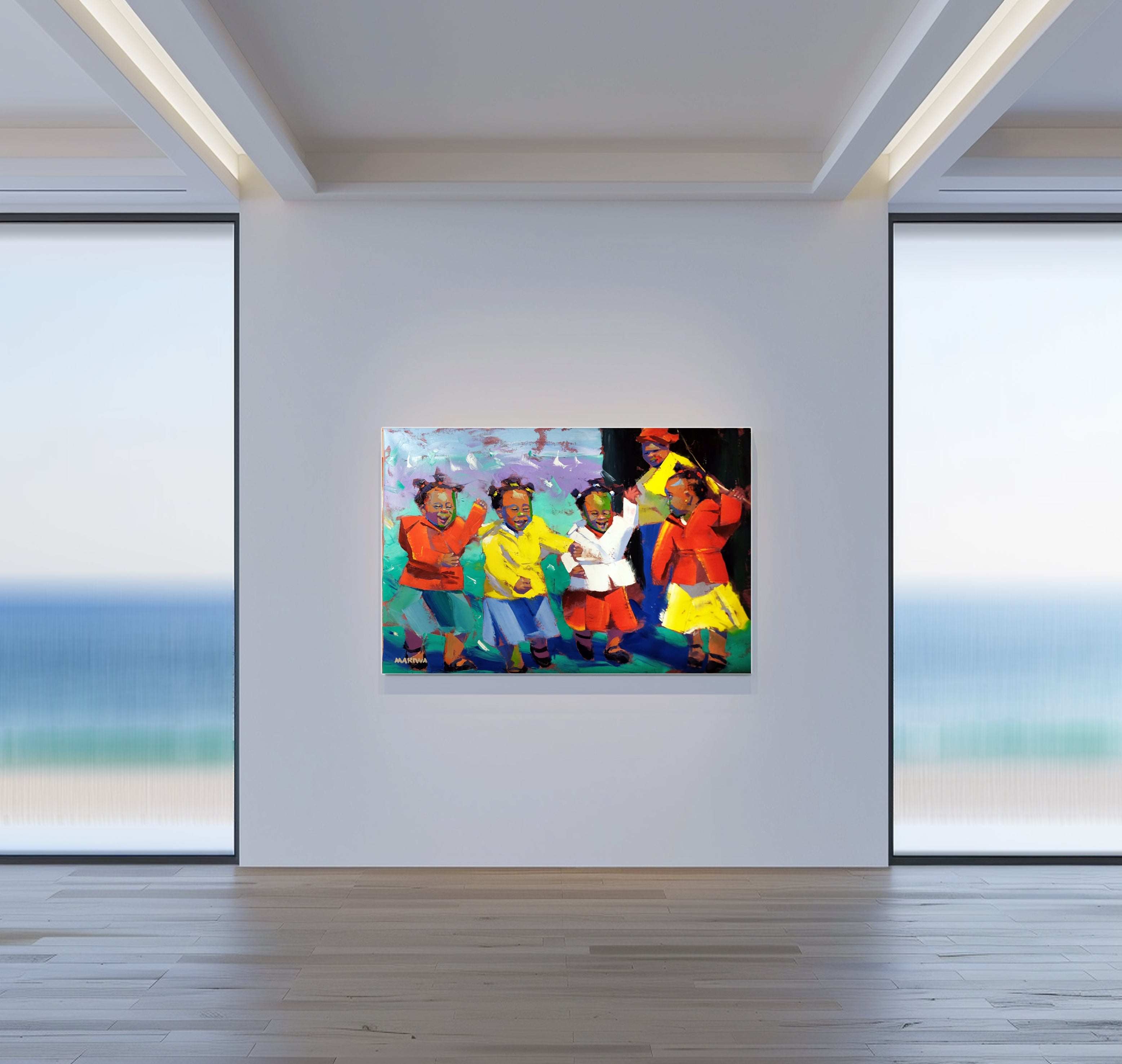 Four Little Friends 120x80cm Oil on Canvas