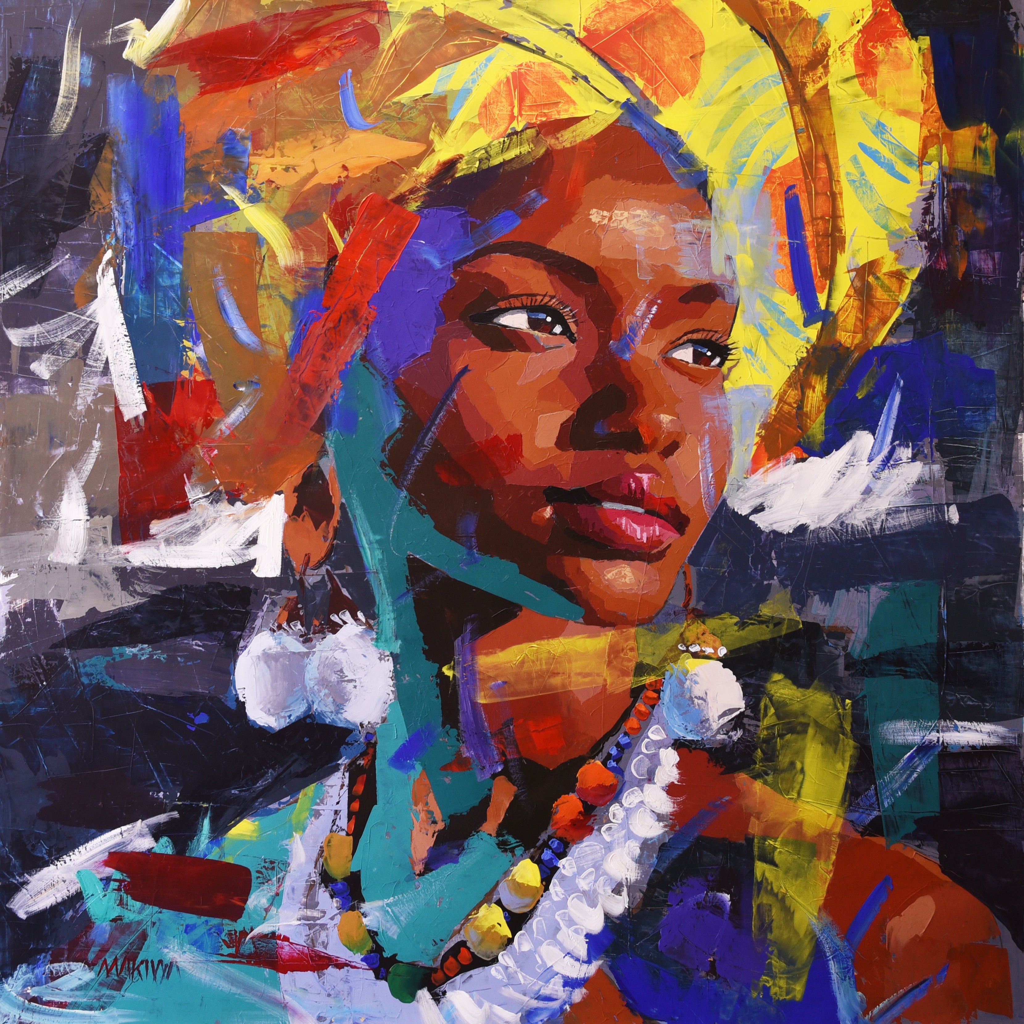 Umbono -The Vision 100x100 acrylic On Canvas