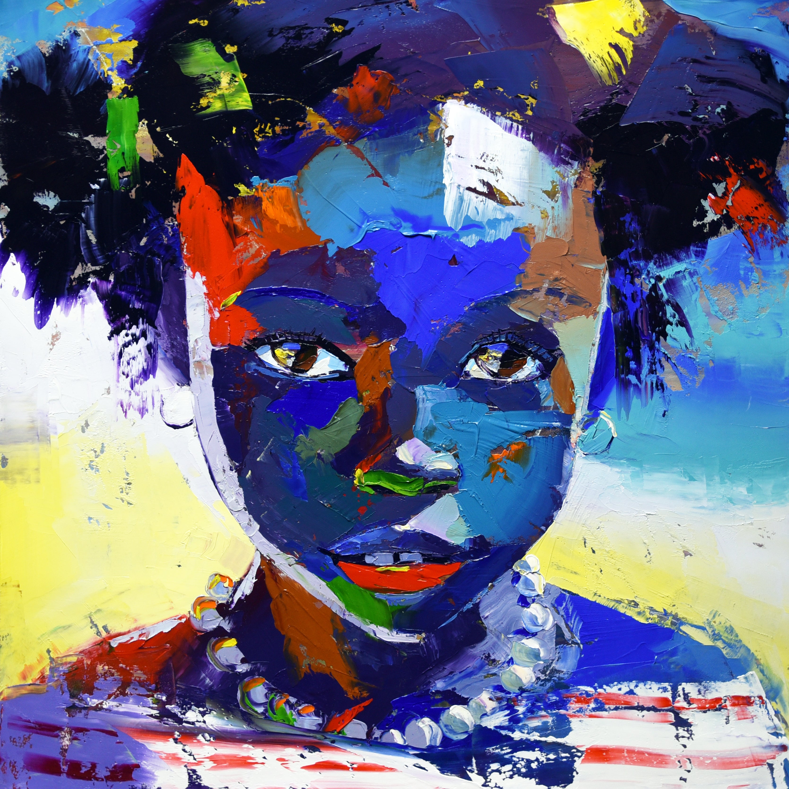 Unspoken Stories 55x55cm Oil On Canvas