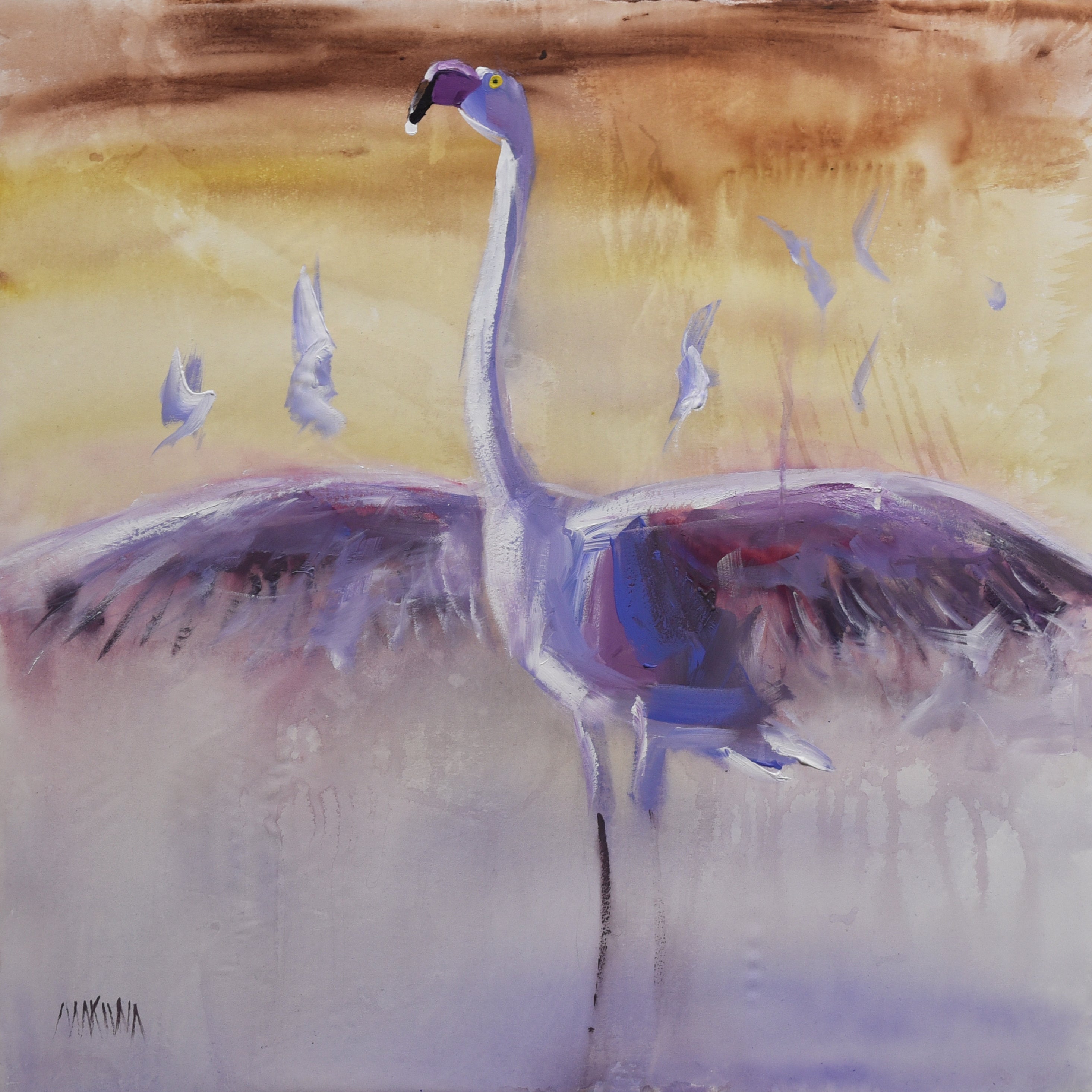 Wings of Dawn 55x55cm Acrylic On Canvas