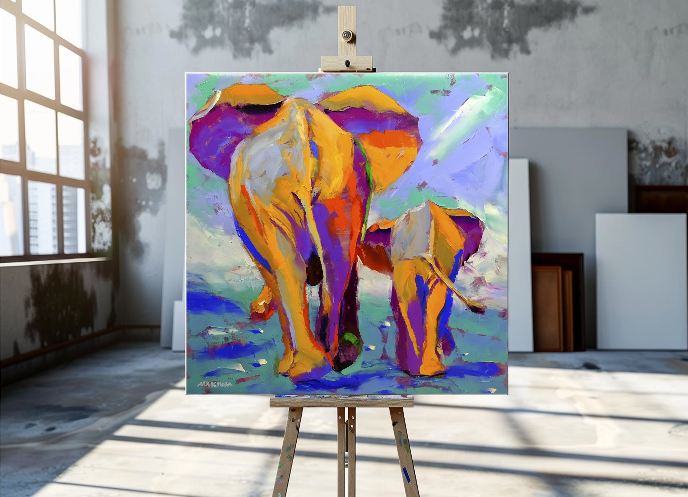 Going Places 120x120cm Oil on Canvas