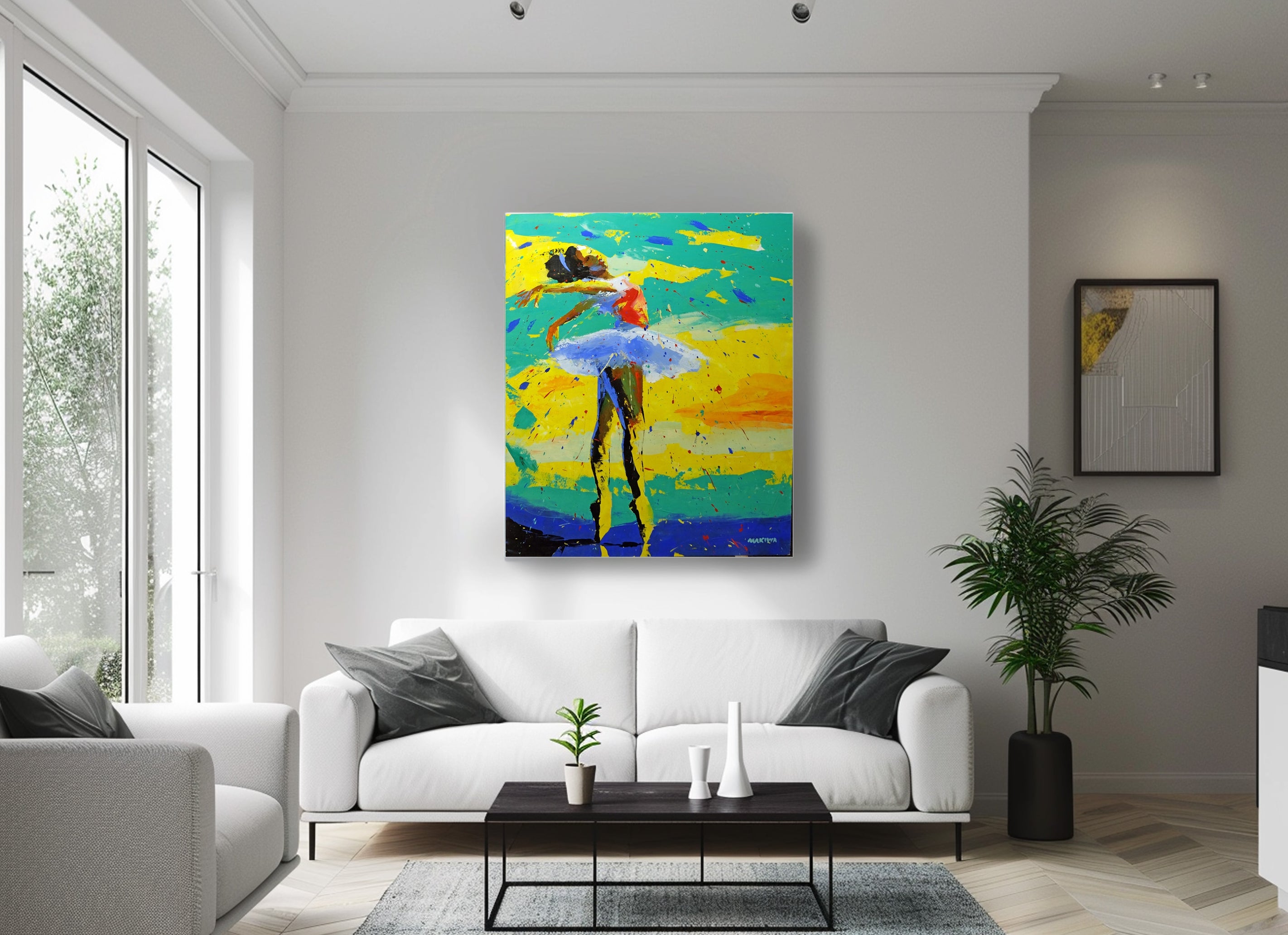 Colorful Ballerina Series No 6 120x100cm Oil On Canvas