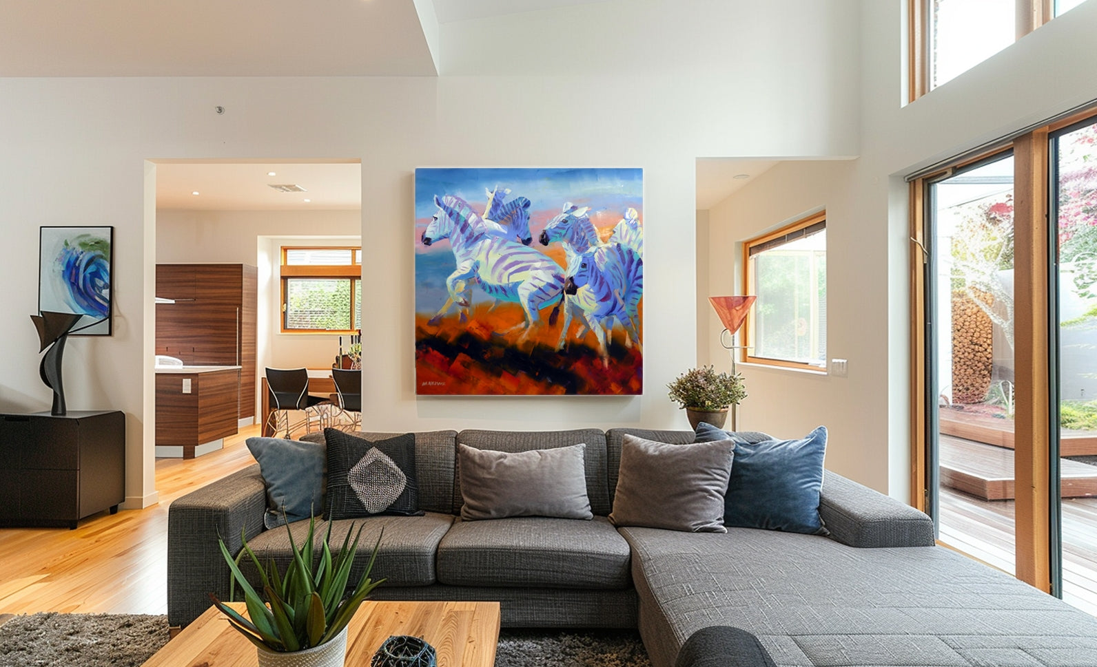 On High Alert 120x120cm Oil on Canvas