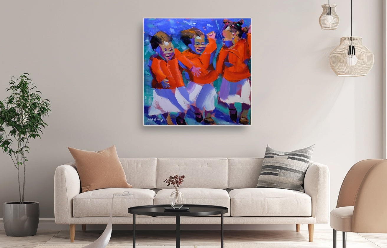 Little Friends 80x80cm Oil on Canvas