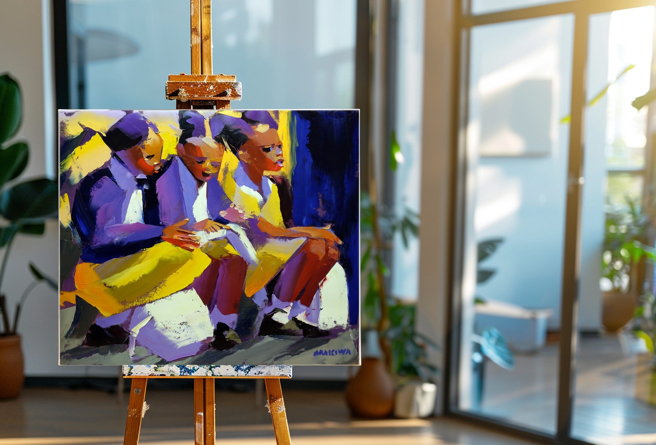 Schoolwork 68x80cm Oil on Canvas