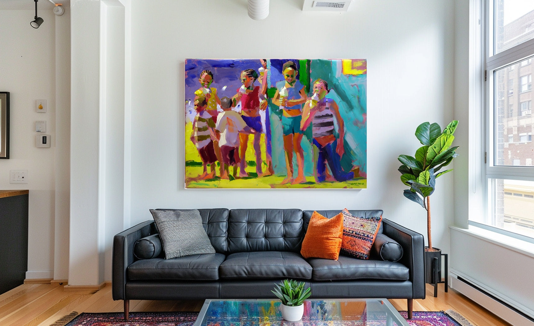 Ice-cream Corner 100x140cm Oil on Canvas