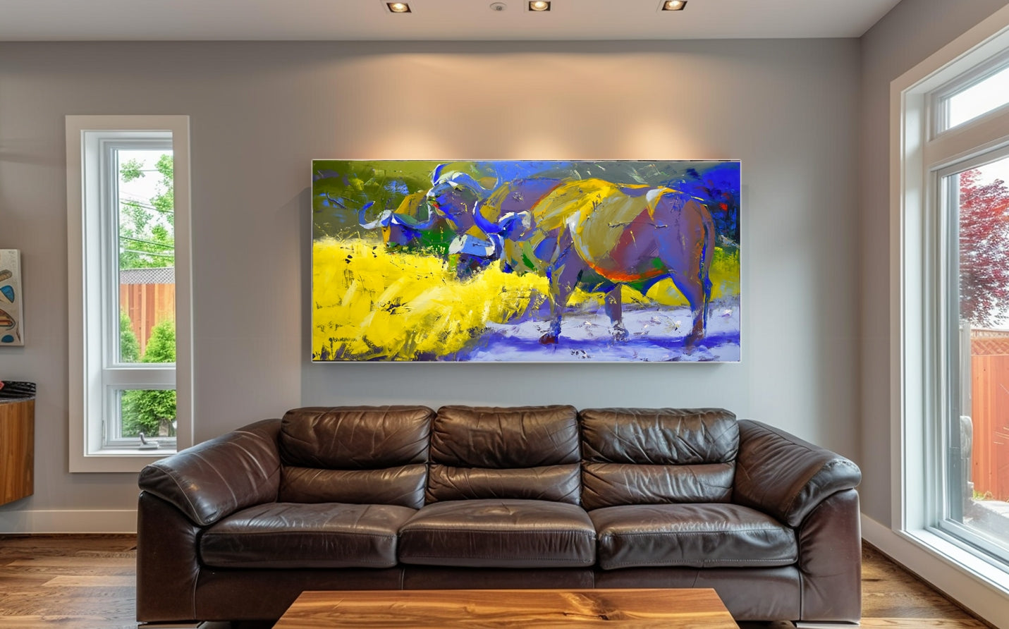 The Herd 80x170cm Oil on Canvas