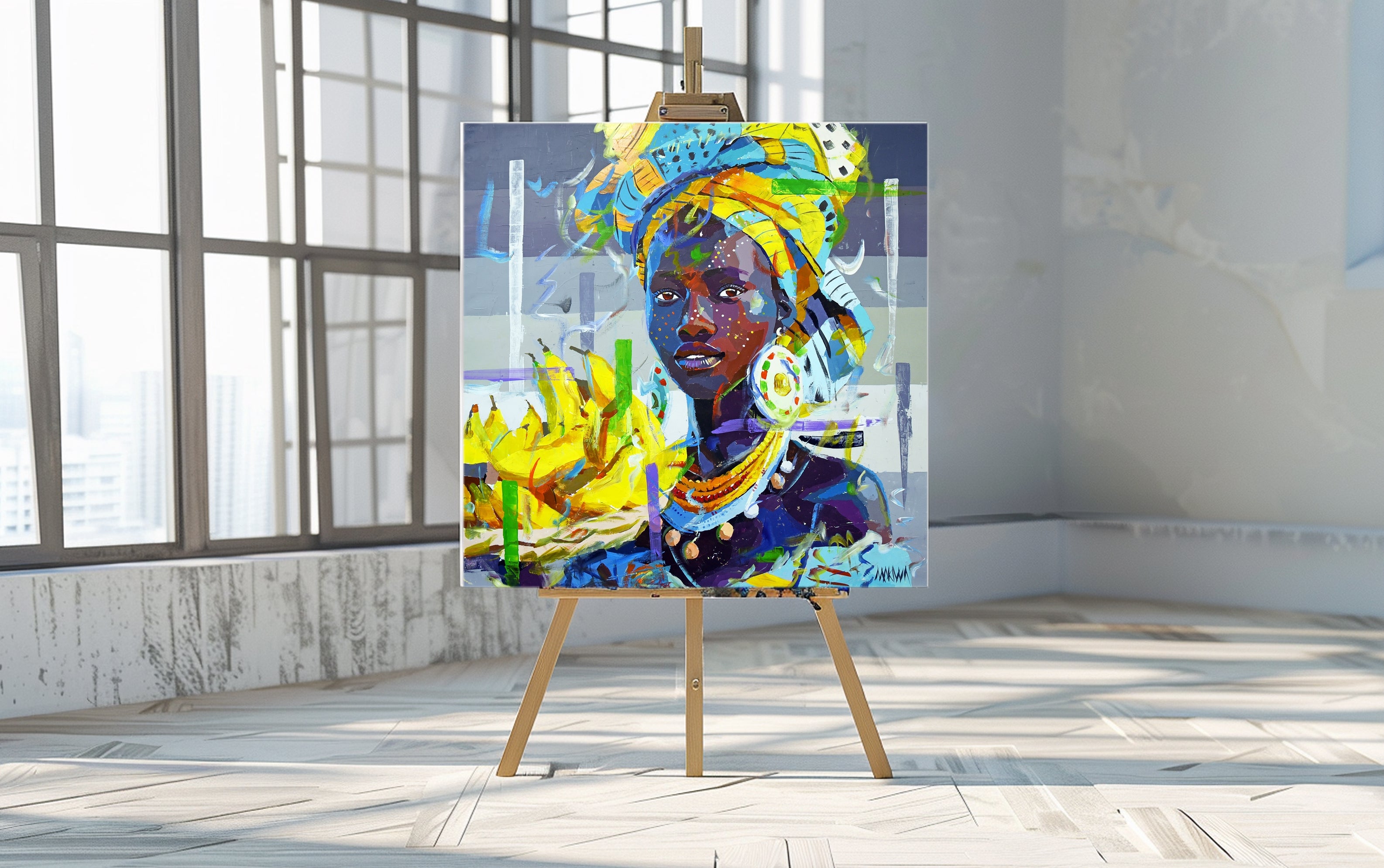 Banana Queen 120x120cm Acrylic on Canvas