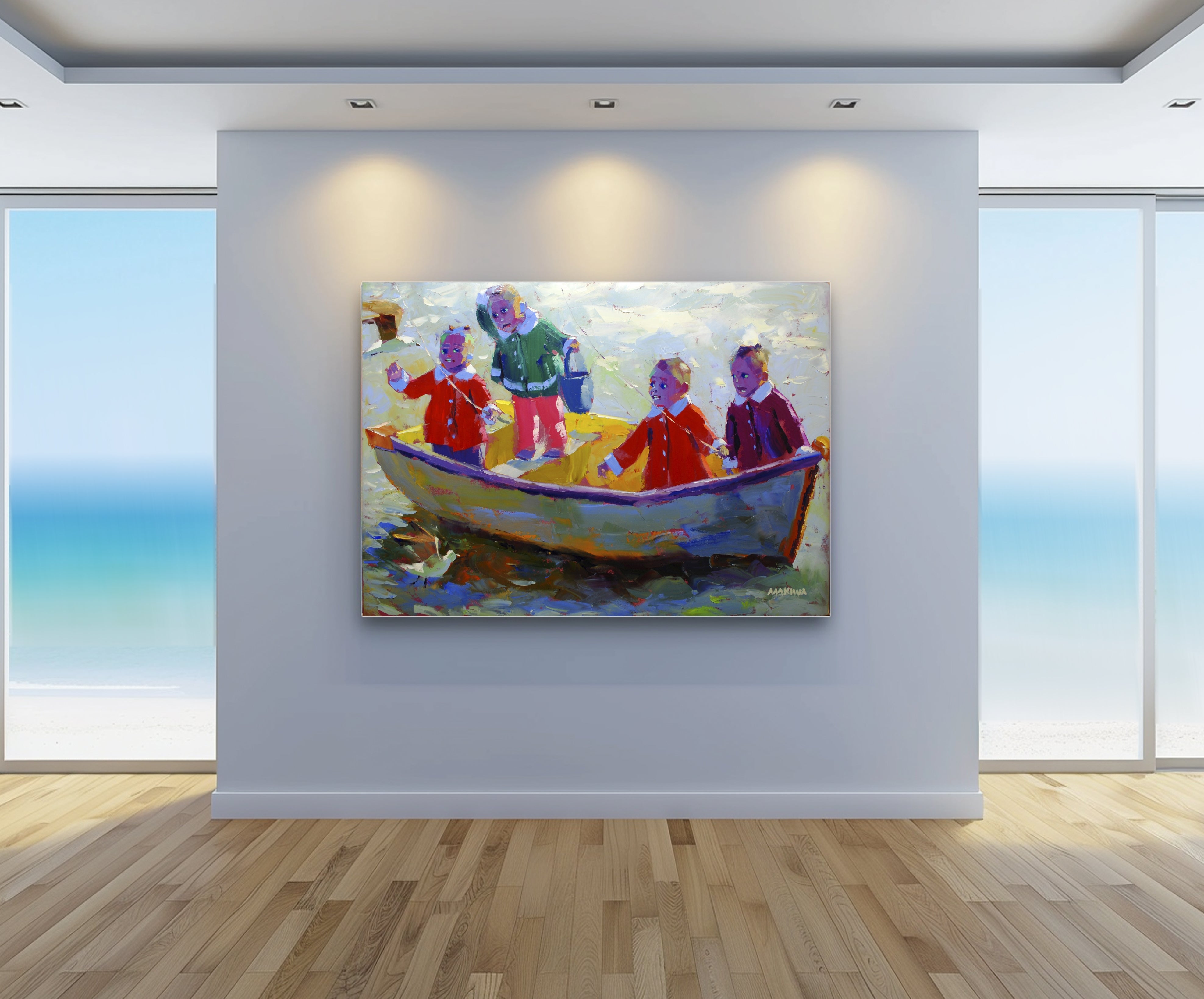 Going Fishing 100x140cm Oil on Canvas
